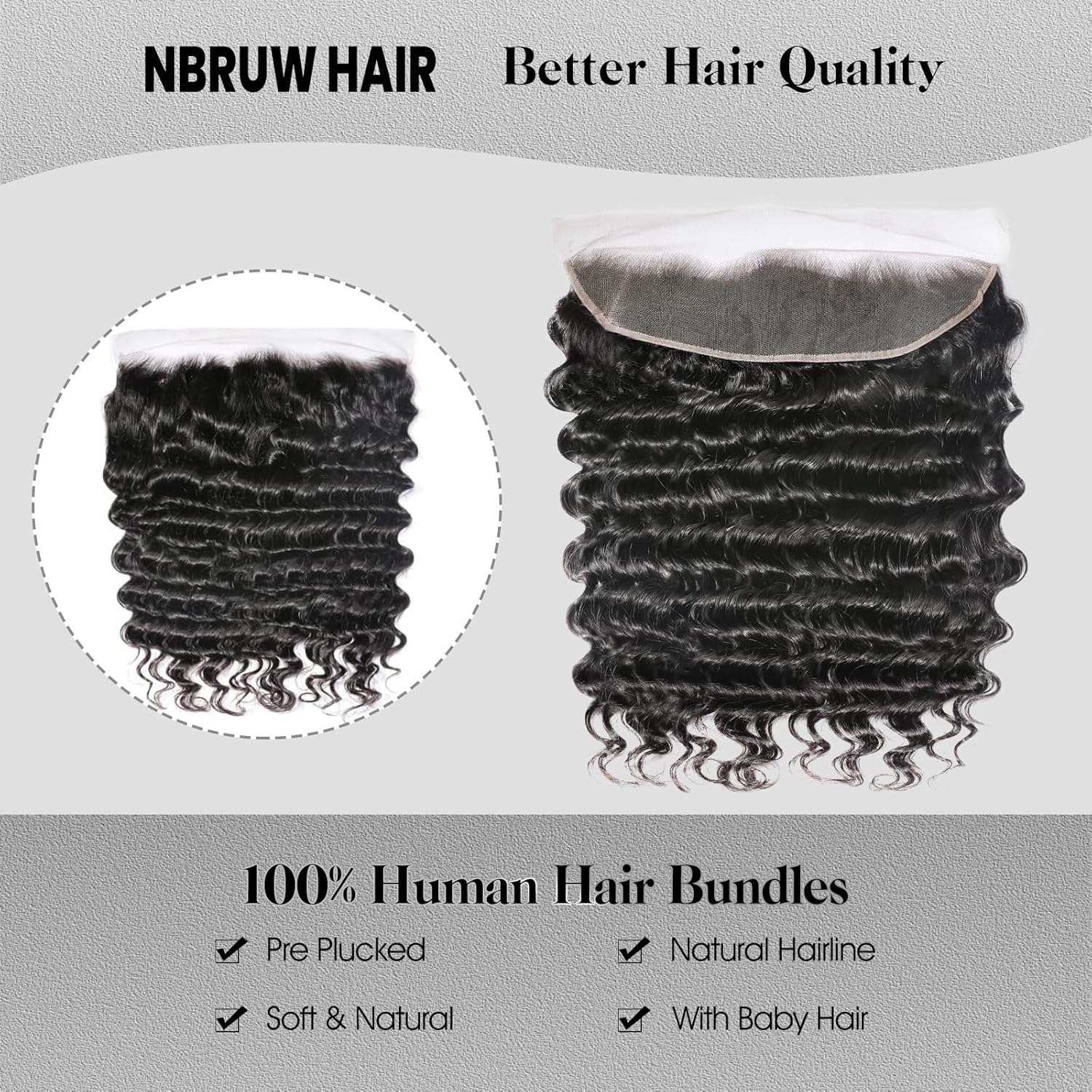 20 Inch Deep Wave 13x4 HD Lace Frontal Human Hair Wig 200% Density - Image 3