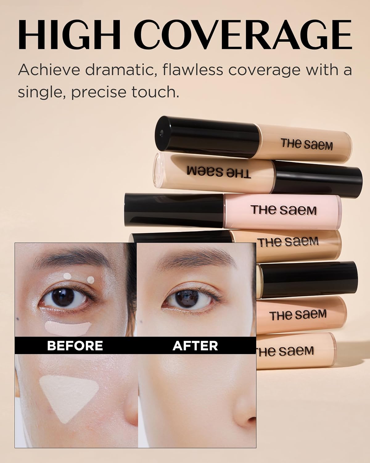 THESAEM Cover Perfection Tip Concealer, Liquid Multi-Use, Full Coverage Blemish Corrector, 0.2 fl. oz - Image 5