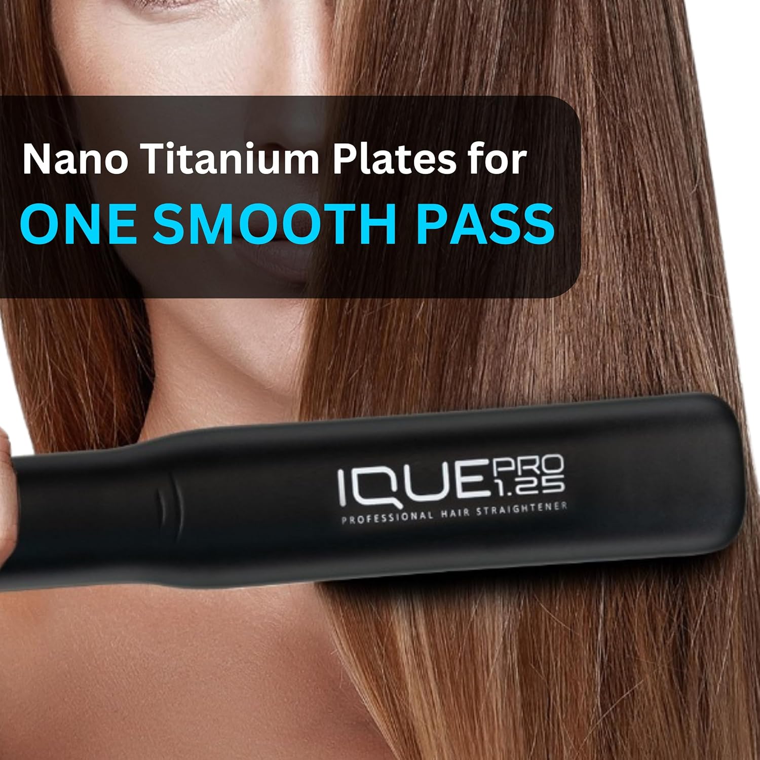 Nano Titanium 2-in-1 Flat Iron Hair Straightener Curler 1.25 Inch, Heats in 2 Seconds - Image 2