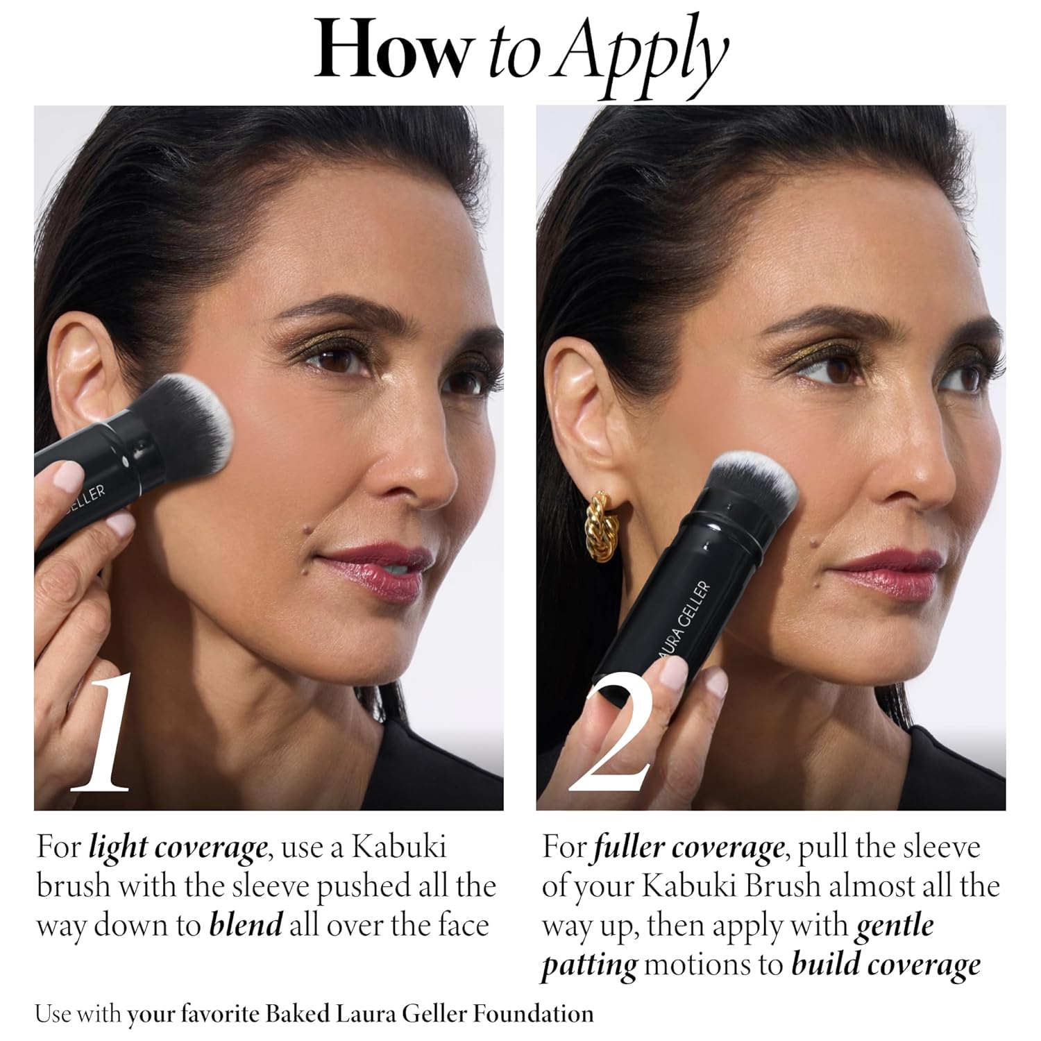 Laura Geller Baked Balance-n-Brighten Fair Shade Foundation Makeup Set with Kabuki Brush - Image 7