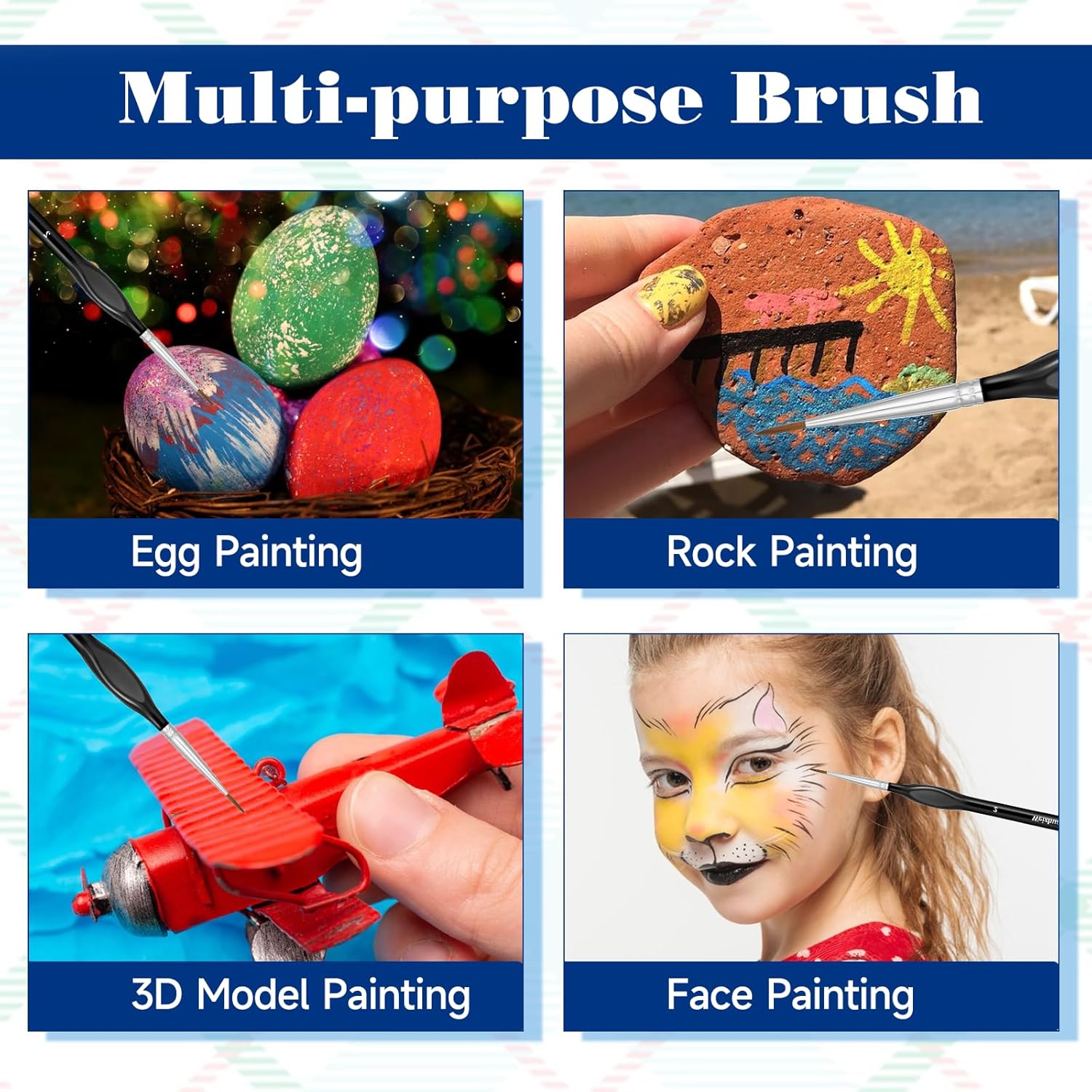 Simarro 12-Piece Fine Detail Paint Brush Set for Models and Art - Image 7
