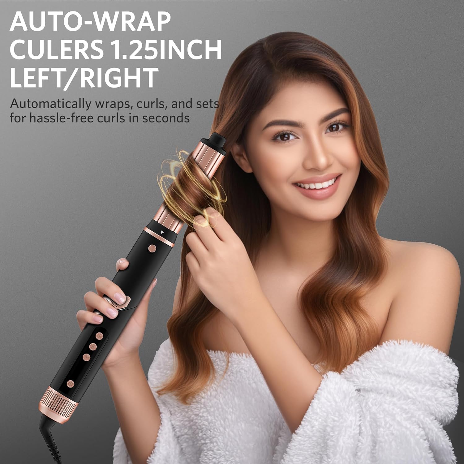 Hair Dryer Brush – 5-in-1 Hair Styler Set, Auto Air Wrap Curlers, Straightener, Frizz-Free Fast Drying, Volumizing, 110,000 RPM Blow Dryer with 200 Million Ions – Multi-Styler & Travel Case - Image 4