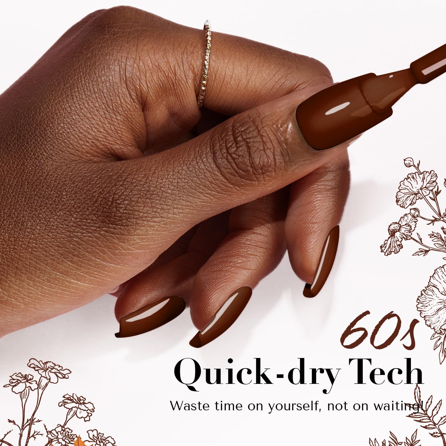 AZUREBEAUTY Quick Dry Brown Nail Polish 0.34 fl oz Salon-Quality for Fall Collection - Image 6