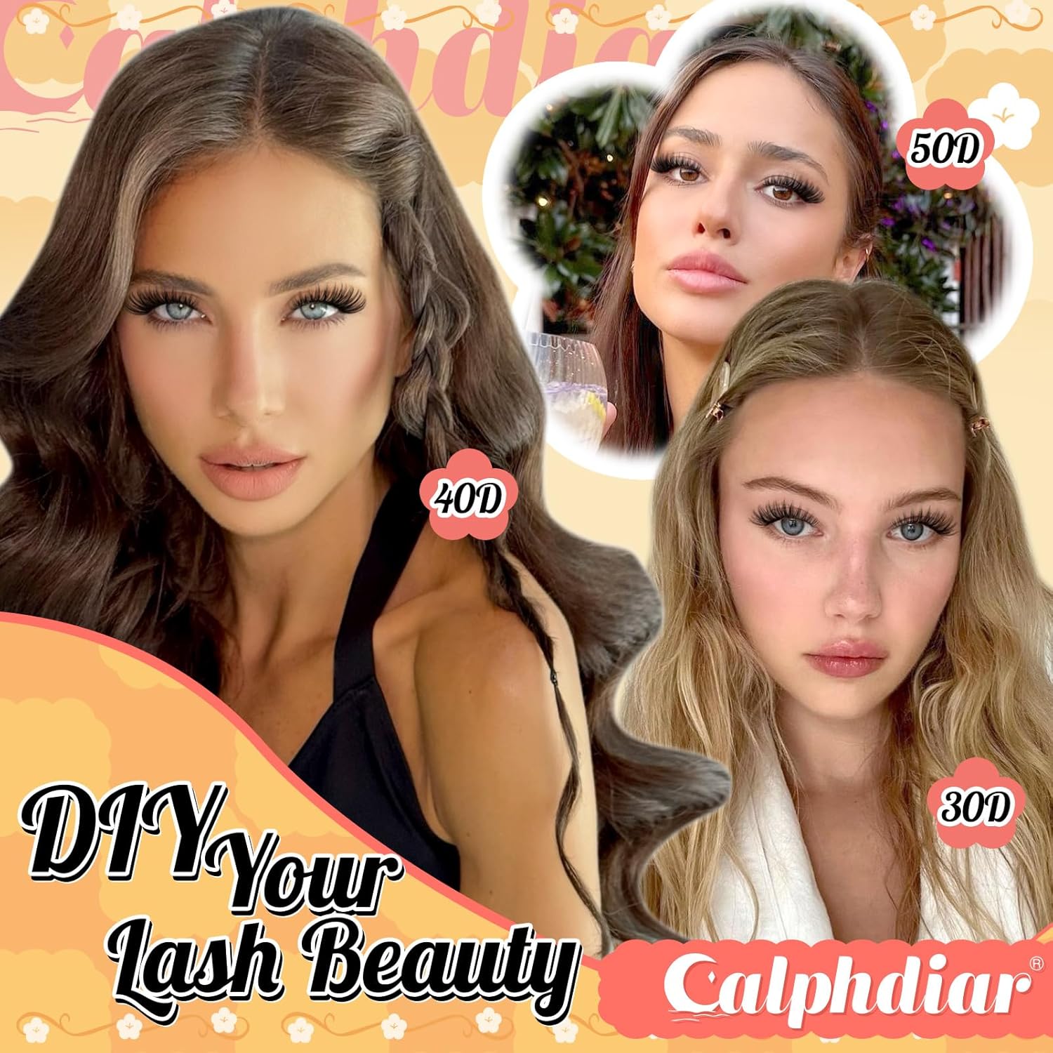 Cat Eye Wispy Lash Clusters 30D 40D 50D Individual Lashes 400pcs 8-18mm Assorted Lengths - Image 4