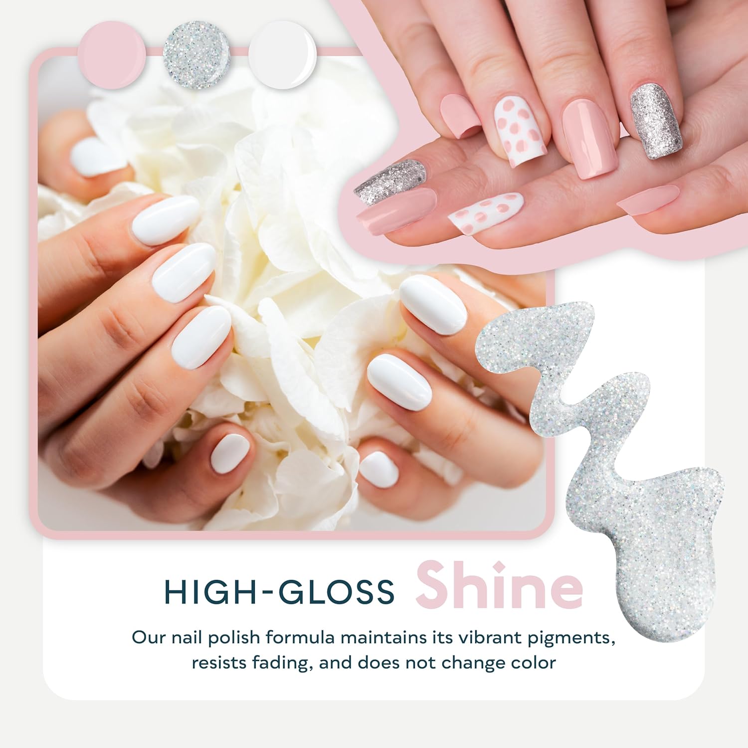 SUNUV Hema-Free Gel Polish Kit: 6 Colors with UV Nail Lamp for Professional At-Home Manicures - Image 6