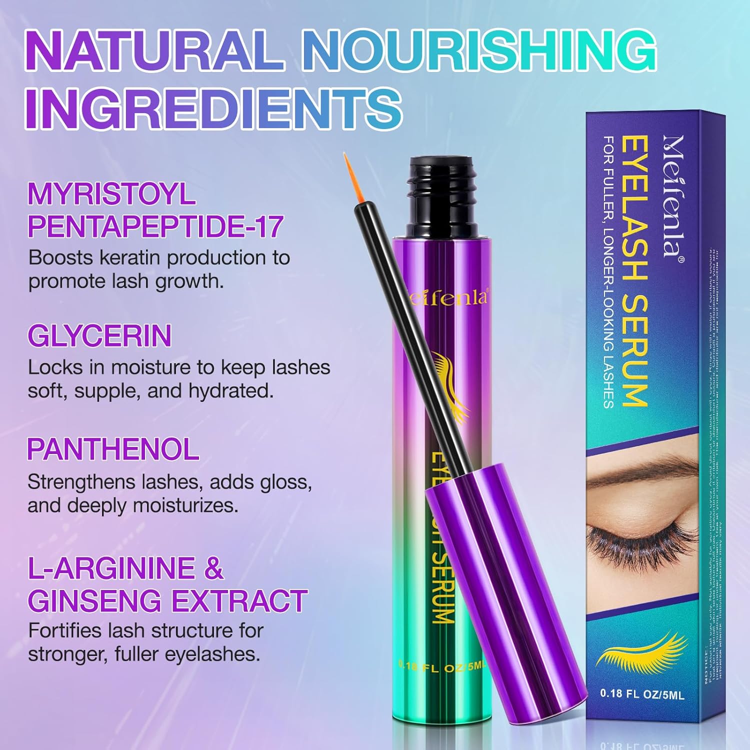 Lash Growth Serum for Thicker Fuller Longer Lashes Sensitive Eyes Gentle Formula - Image 6
