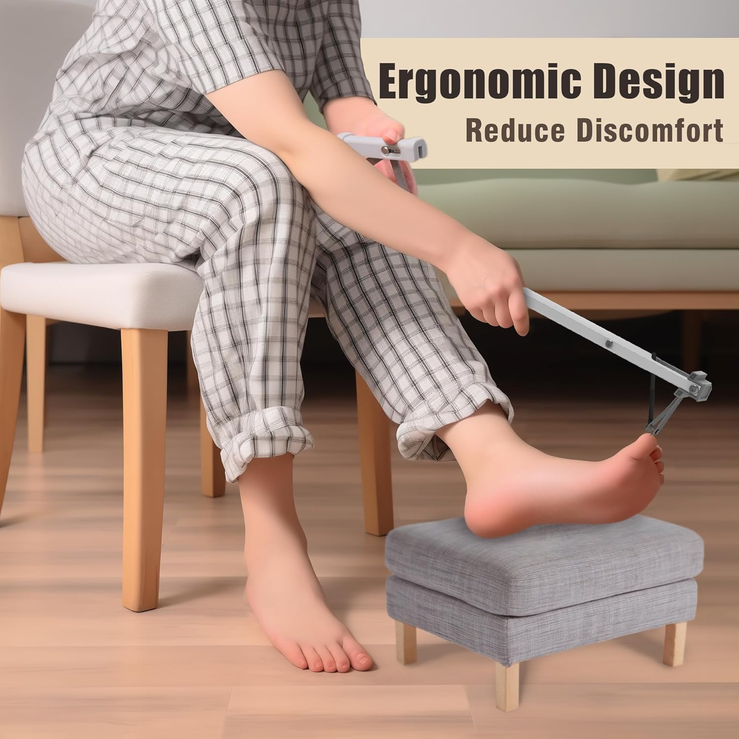 Extra Long 28-Inch Handle Toenail Clippers White for Seniors and Limited Mobility - Image 7