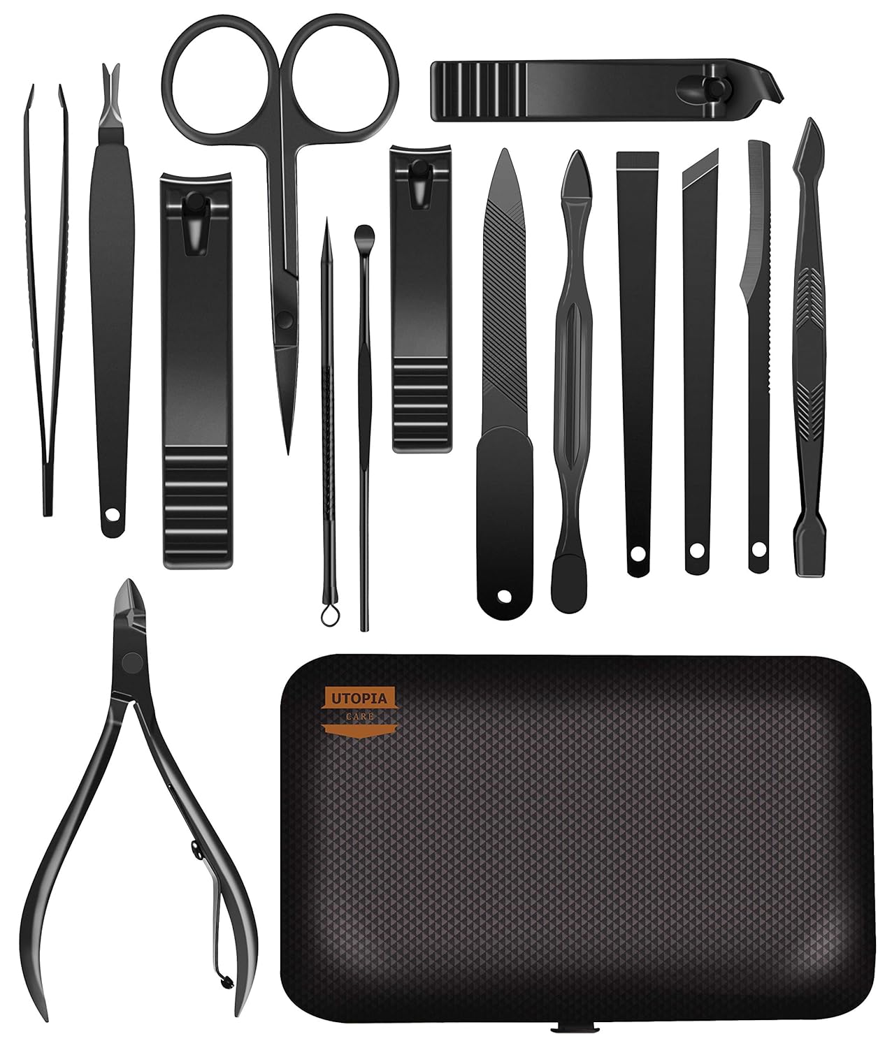 Utopia Care 15-Piece Manicure Set for Men and Women with Travel Case and Nail Clippers - Image 8