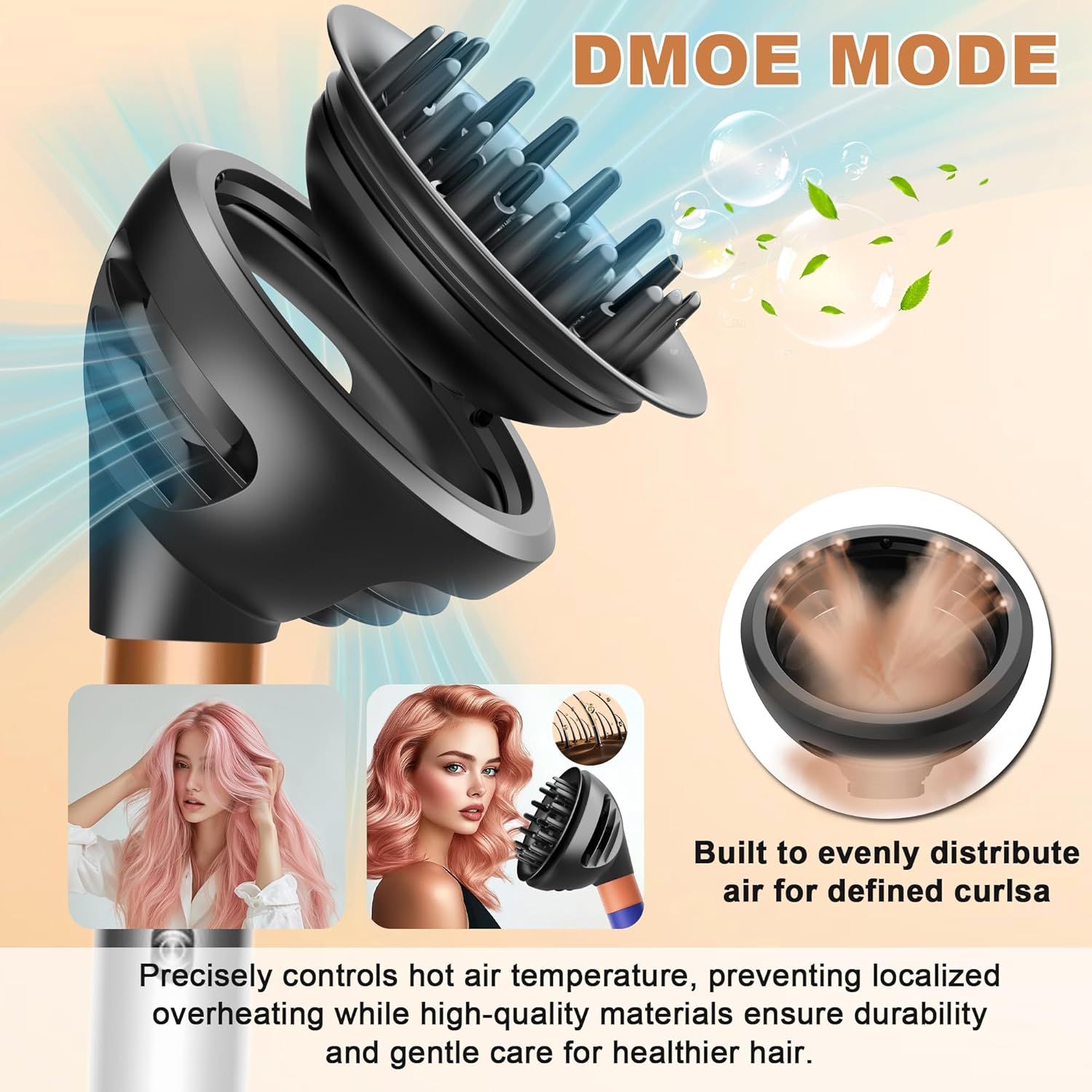 Dyson Airwrap Wave Curl Diffuser Attachment Upgraded Curling Hair Nozzle Compatible HS01/05 - Image 4