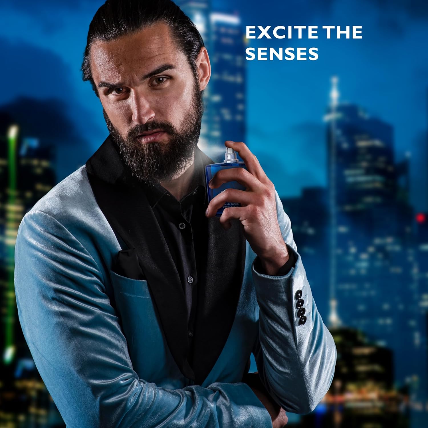 Bleu for Men Eau De Parfum 3.4fl Oz - Citrusy, Spicy, and Woody Fragrance Blend - Image 5
