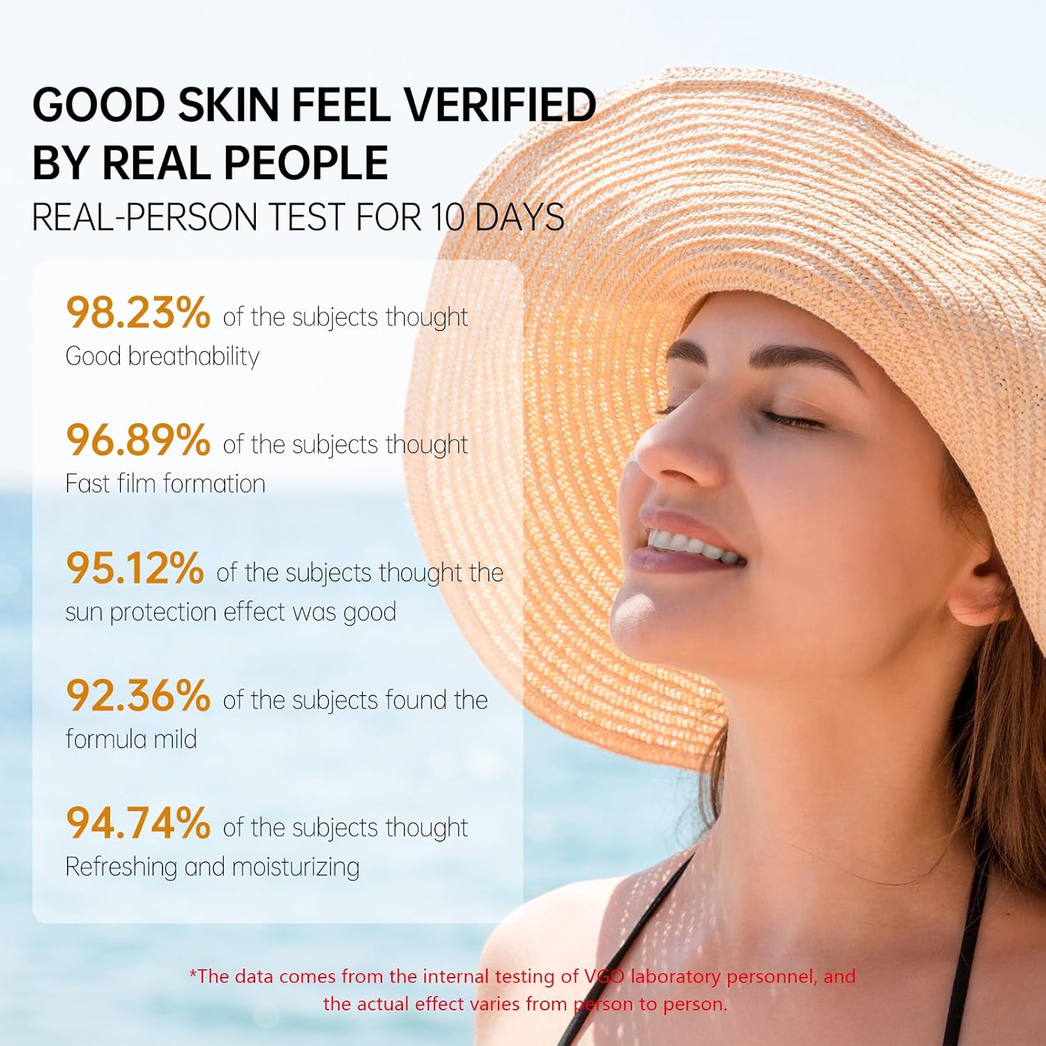 VGO Tinted Sunscreen Face SPF 50 Oil-Free Tinted Moisturizer 1.76oz No White Cast - Image 4