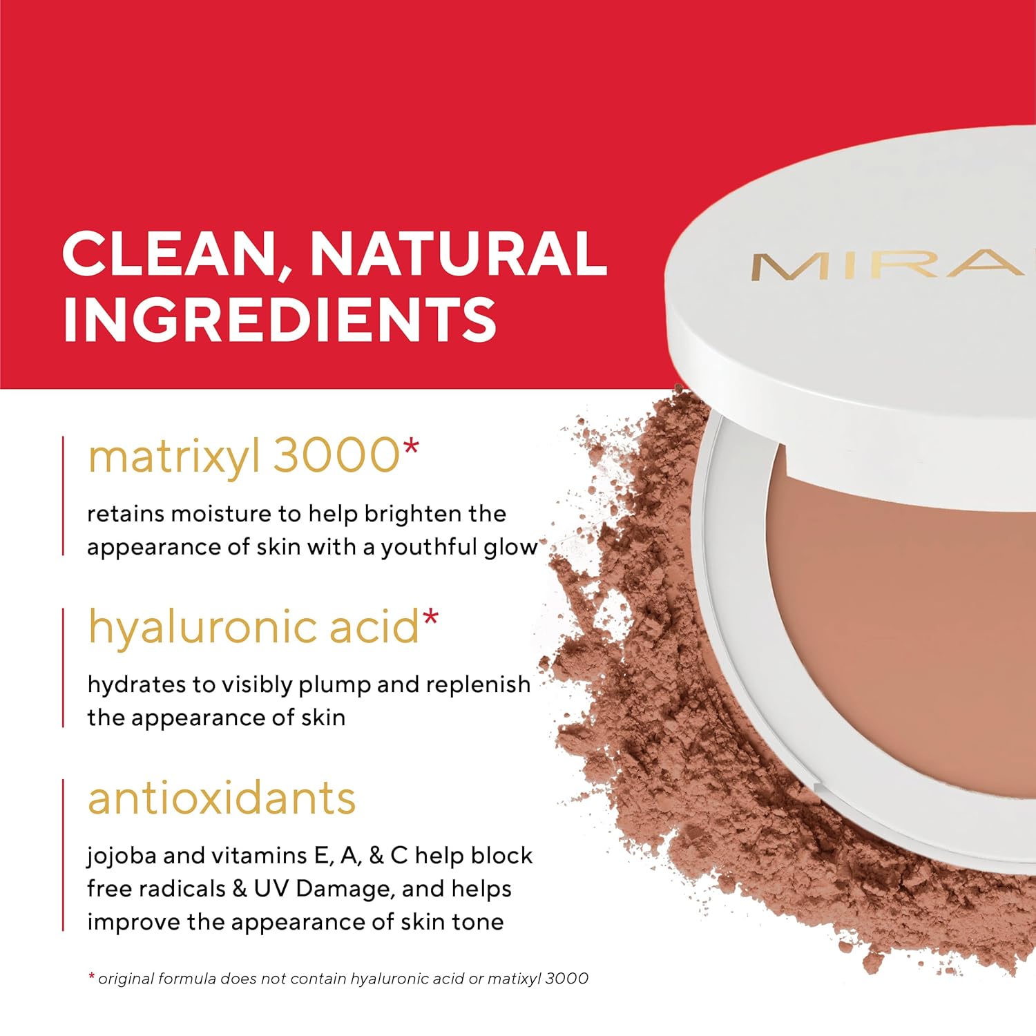 Mirabella Invincible Pure Pressed Powder Foundation 0.35 oz Porcelain P2 Buildable Mineral Makeup - Image 5