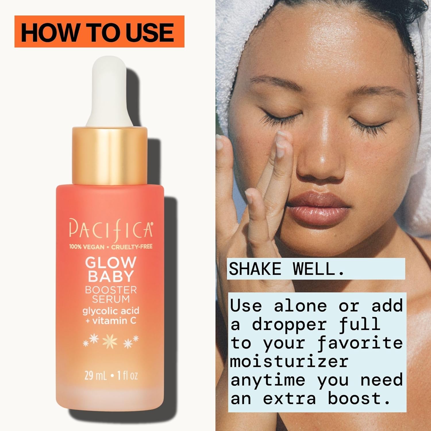 Pacifica Glow Baby Booster Vitamin C Face Serum 1 oz with Glycolic Acid Fragrance-Free Vegan - Image 17