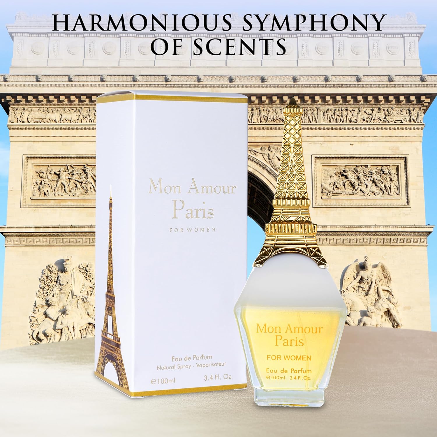 Mon Amour Paris Eau De Parfum for Women 100ml Floral Fruity Fragrance Bottle - Image 4