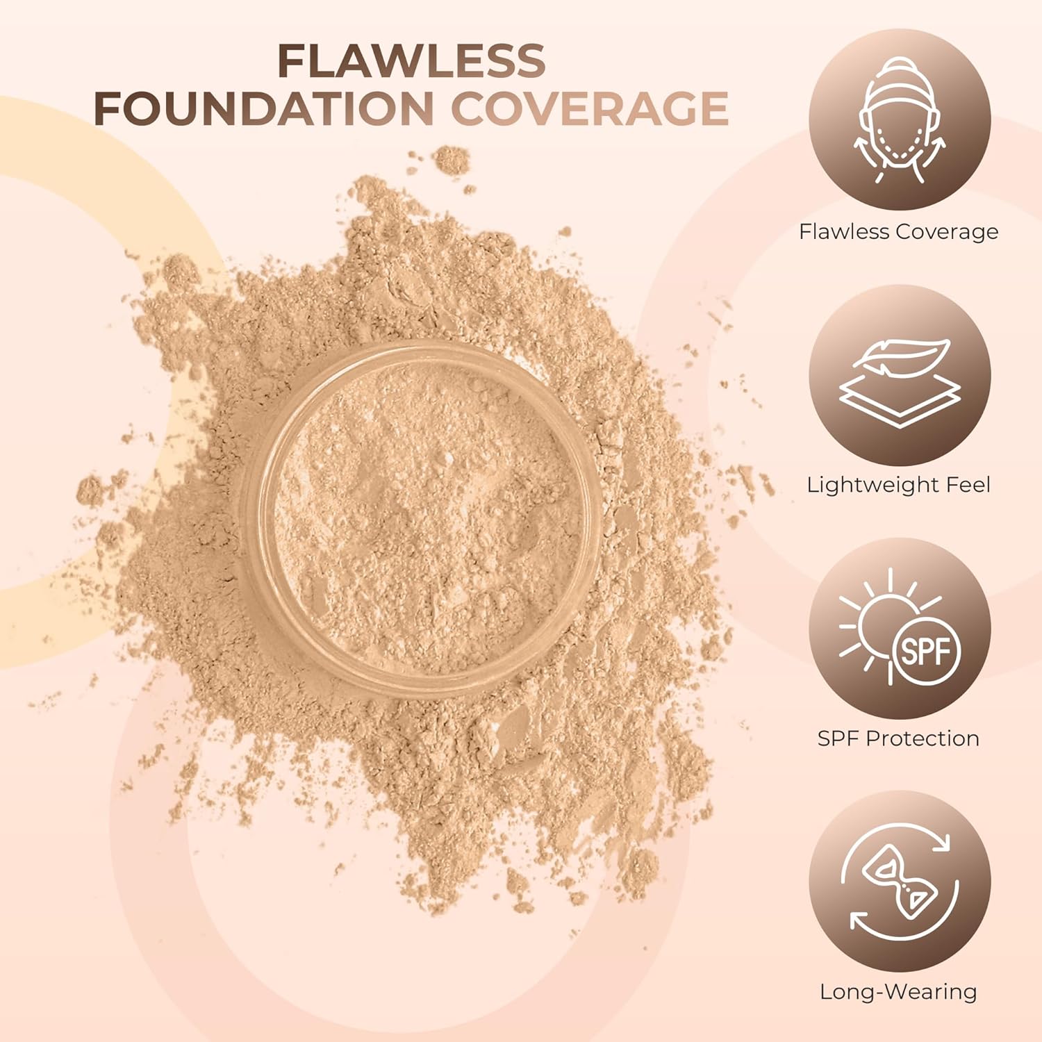 Warm Shade 30g Matte Mineral Loose Powder Foundation Full Size Jar SPF 30 - Image 2