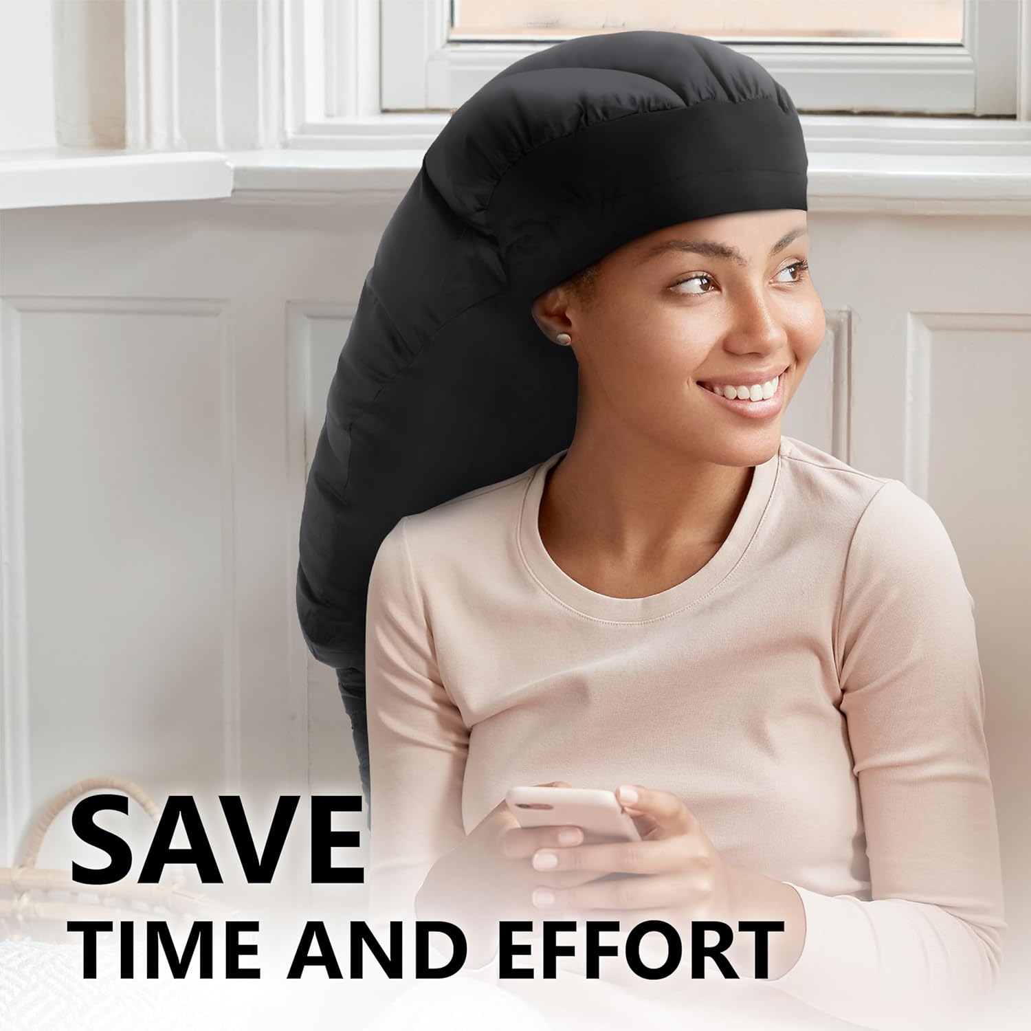 Adjustable Hooded Hair Dryer Bonnet with Headband for Faster Drying and Reduced Heat Exposure - Image 8