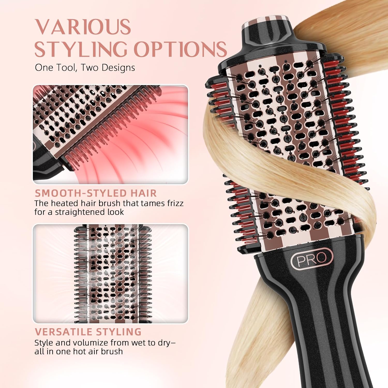 DORISILK 2.0 Upgraded 4-in-1 Hair Dryer Brush and Heated Comb for Smooth Styling - Image 2