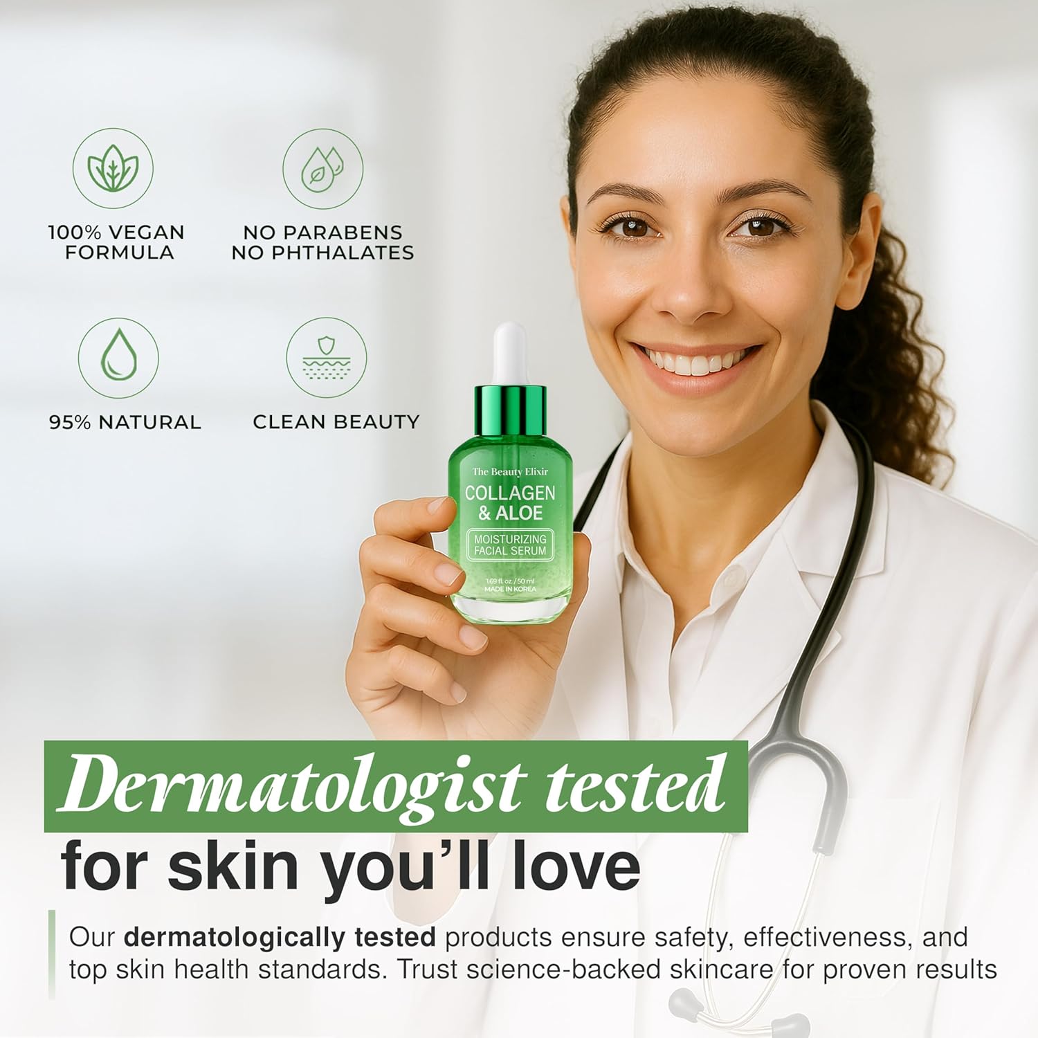 Revitalizing Aloe and Collagen Face Serum 1.69 oz for Anti-Aging Hydration - Image 5