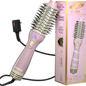 Premium 4-in-1 Oval Blow Dryer Brush, One-Step Hot Air Brush for Smooth, Hair Dryer & Volumizer, Salon Quality, Ionic Blow Dryer Styler & Straightener, Anti-Frizz, Large 3" Barrel, 13" Long