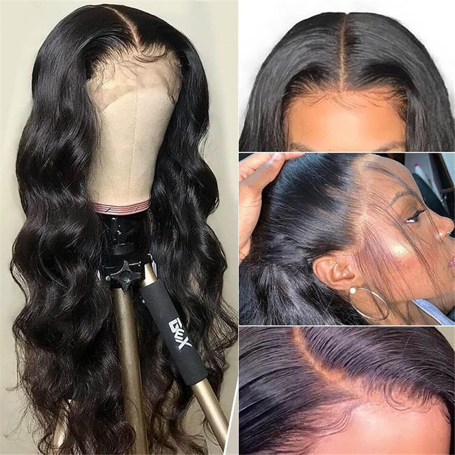 20 Inch Body Wave Pre Plucked Human Hair Wig 4x4 Lace Front with Baby Hair - Image 2