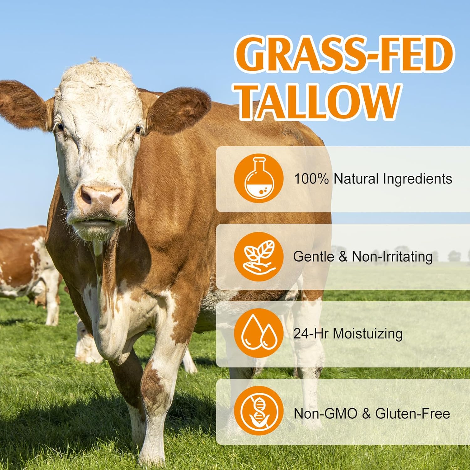 Pure Organic Beef Tallow Moisturizer Balm for Face and Skin, 4.2 Oz - Image 3