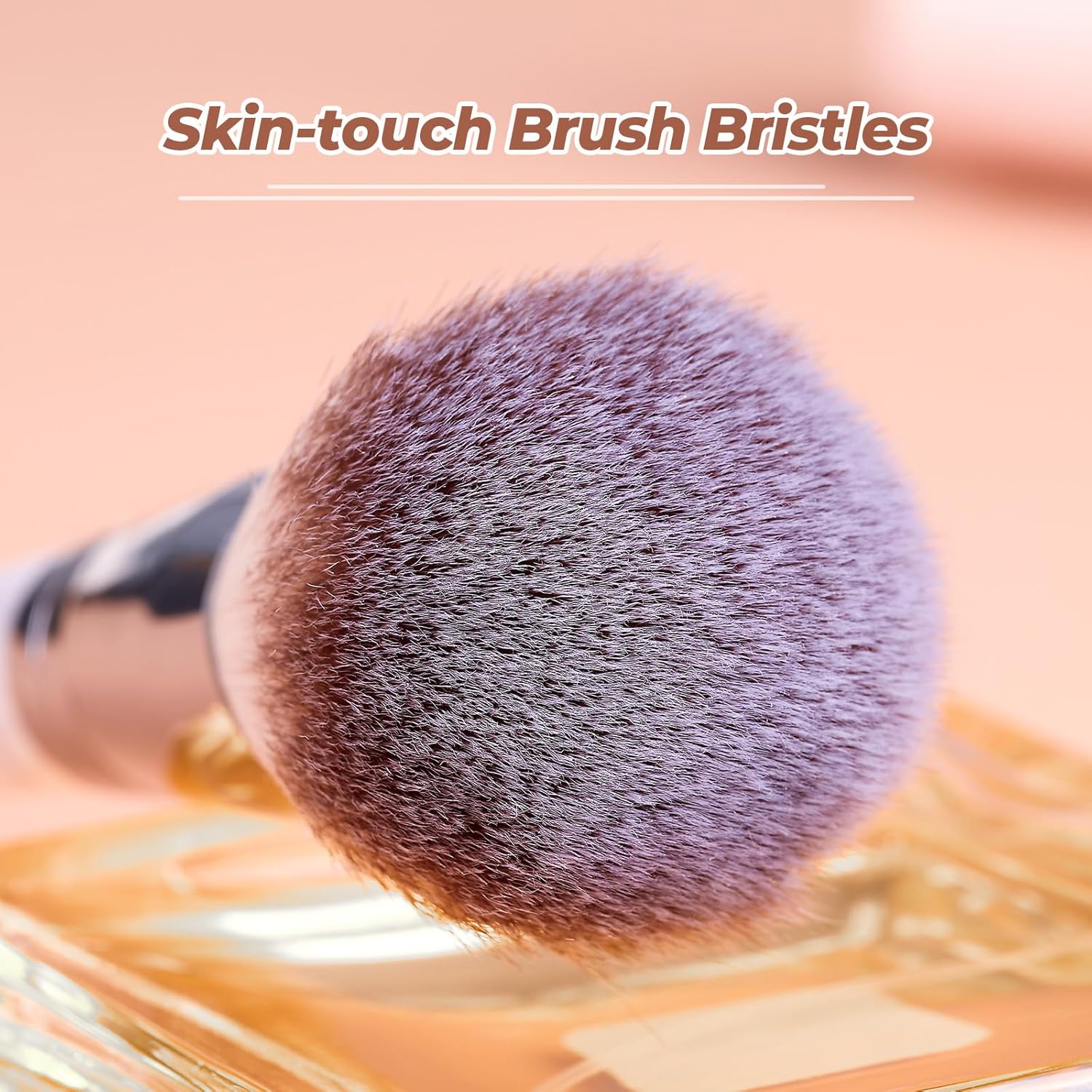 Grey Double Ended Makeup Brush for Liquid Foundation and Blush Two-in-One Design - Image 2