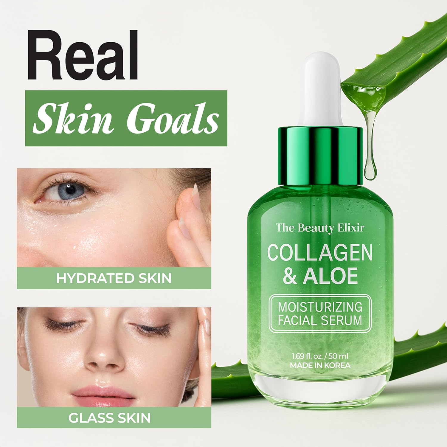 Revitalizing Aloe and Collagen Face Serum 1.69 oz for Anti-Aging Hydration - Image 6