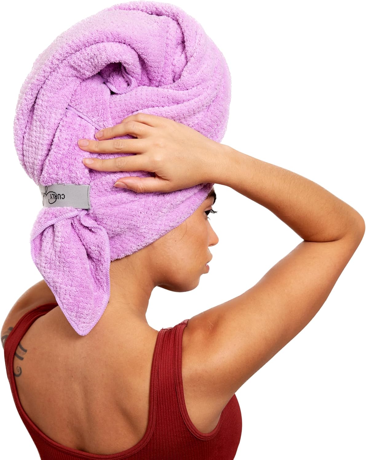 Extra Large 41" x 31" Microfiber Hair Towel Wrap for Curly Hair, Quick Dry Anti-Frizz - Image 3