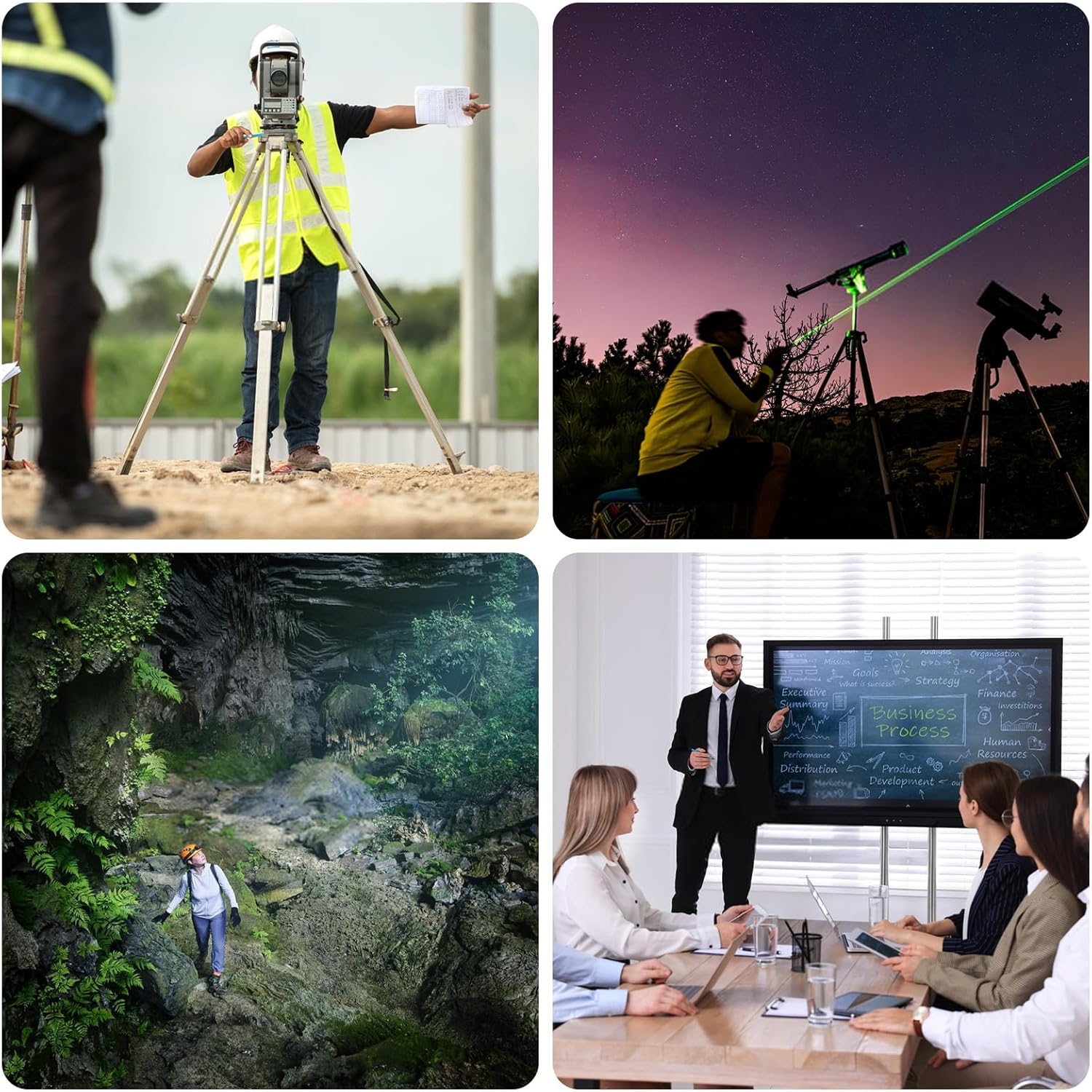 USB-C Rechargeable Green Laser Pointer with Star Cap for Astronomy and Presentations - Image 7