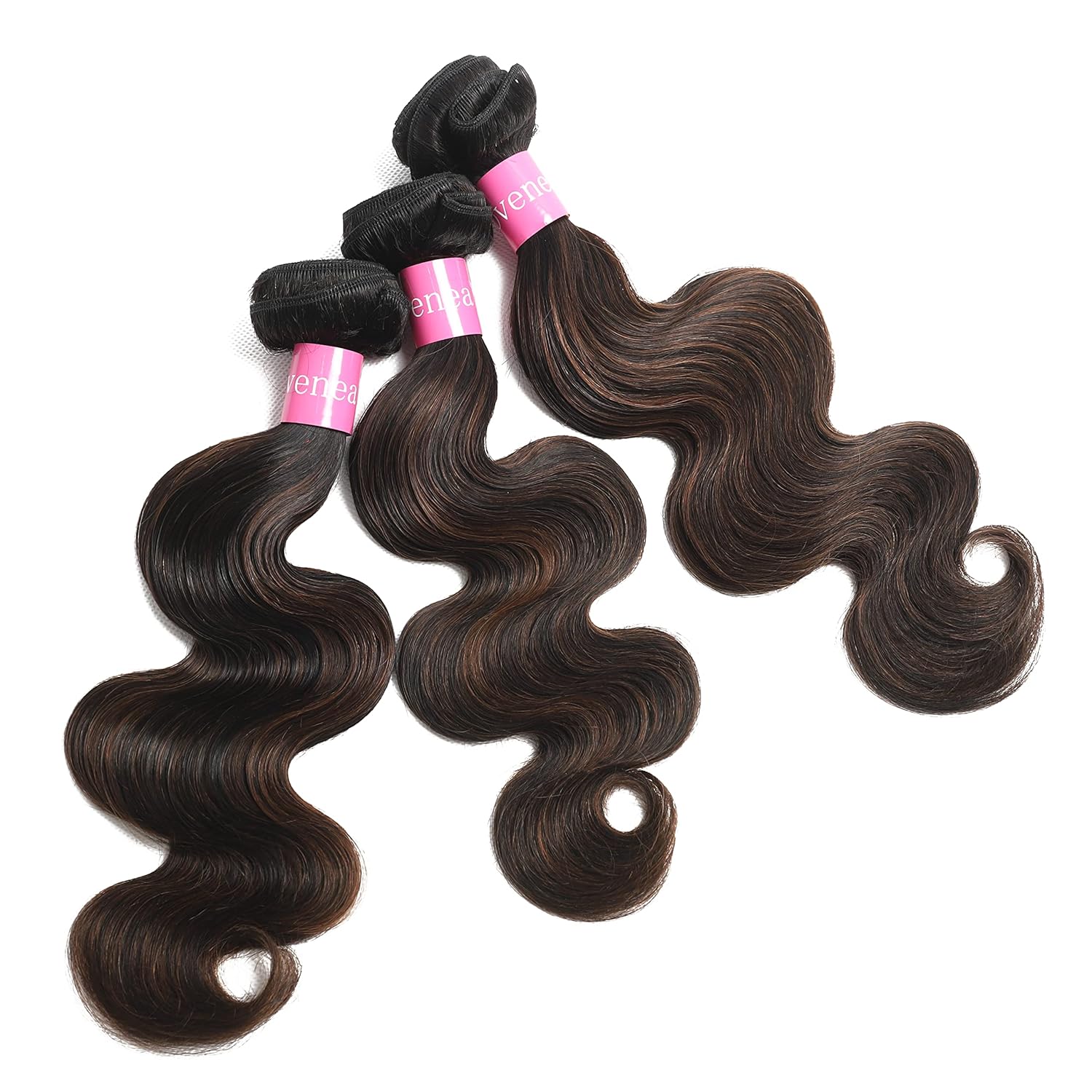 FB30 Color Brazilian Body Wave 3 Bundle Hair Extensions with Frontal 12 14 16 Inch - Image 3