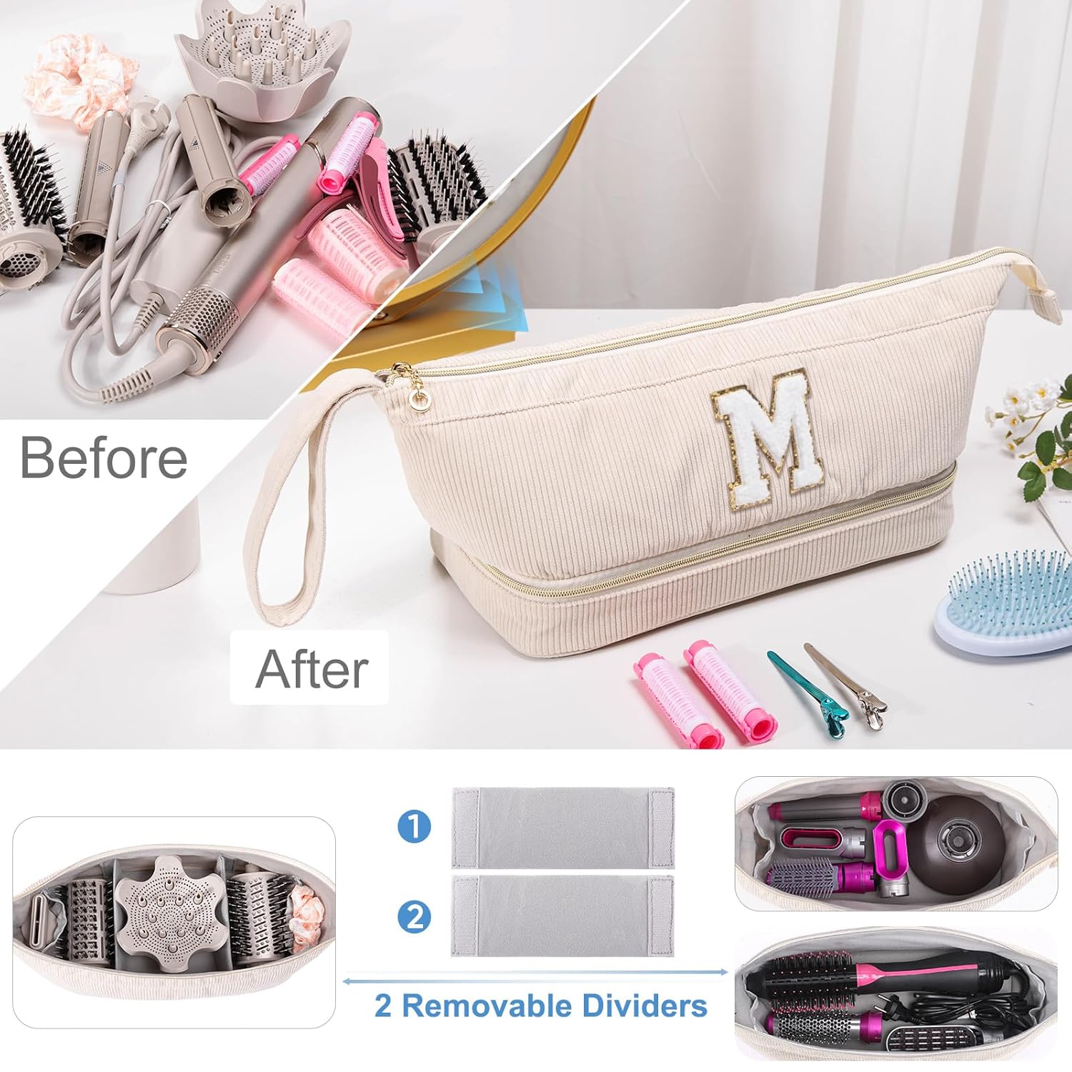 Shark FlexStyle/SmoothStyle Personalized Double-Layer Travel Hair Dryer Organizer Case - Image 5