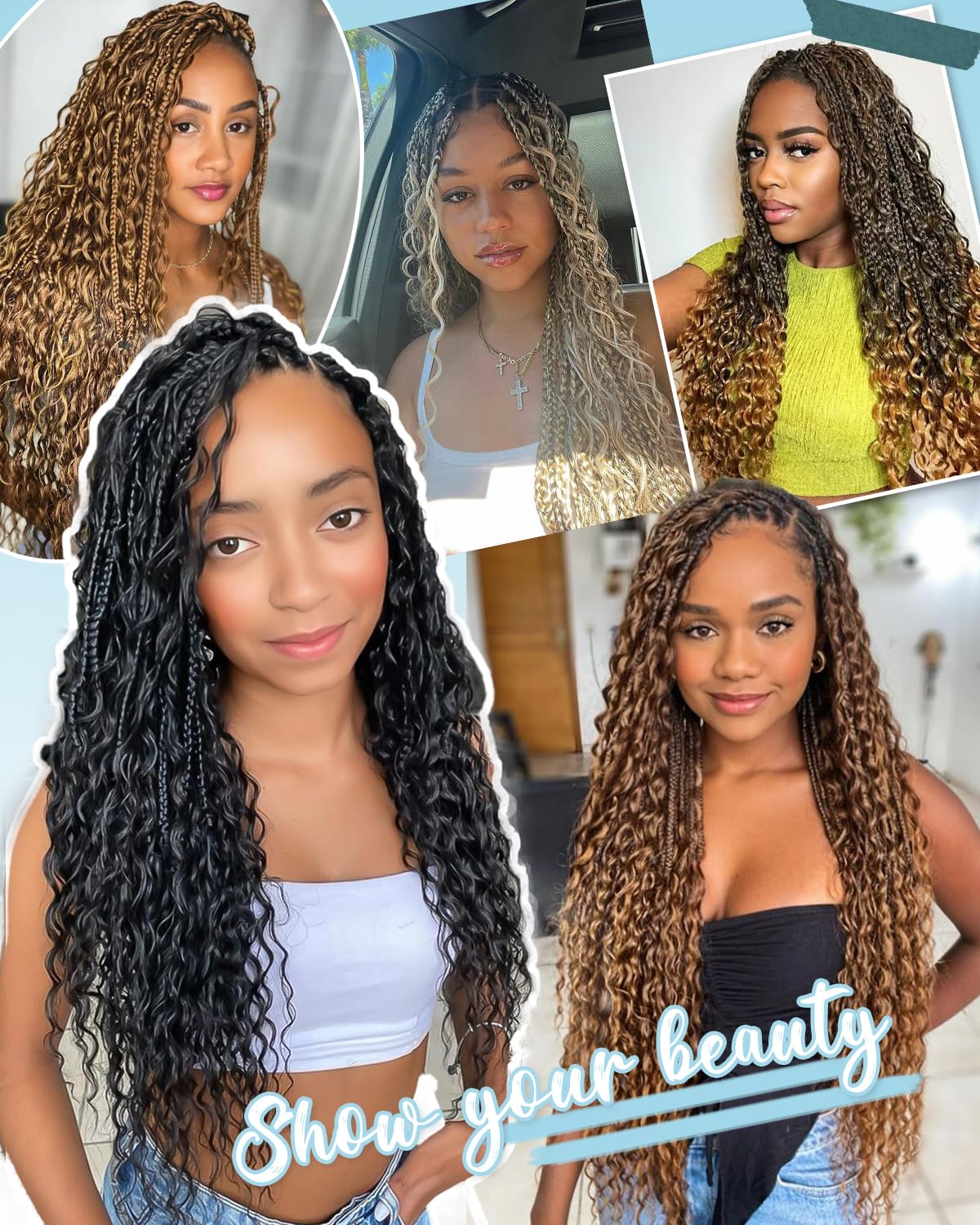 100g 16 Inch Burgundy 99J Deep Wave Human Braiding Hair Bundle - Image 7