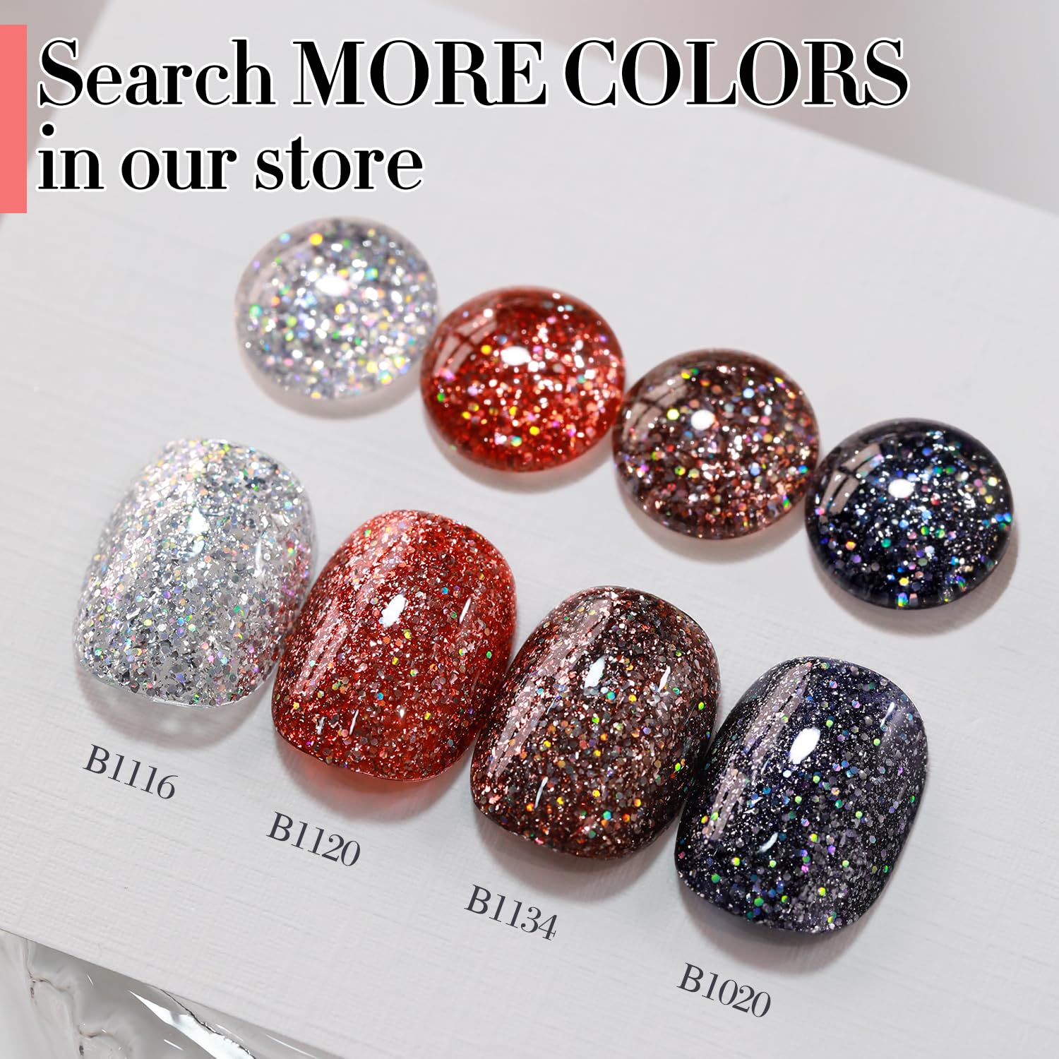 Double Rhythm 15ML Black Magnetic Glitter Shimmer Reflective Gel Polish for Nail Art - Image 4