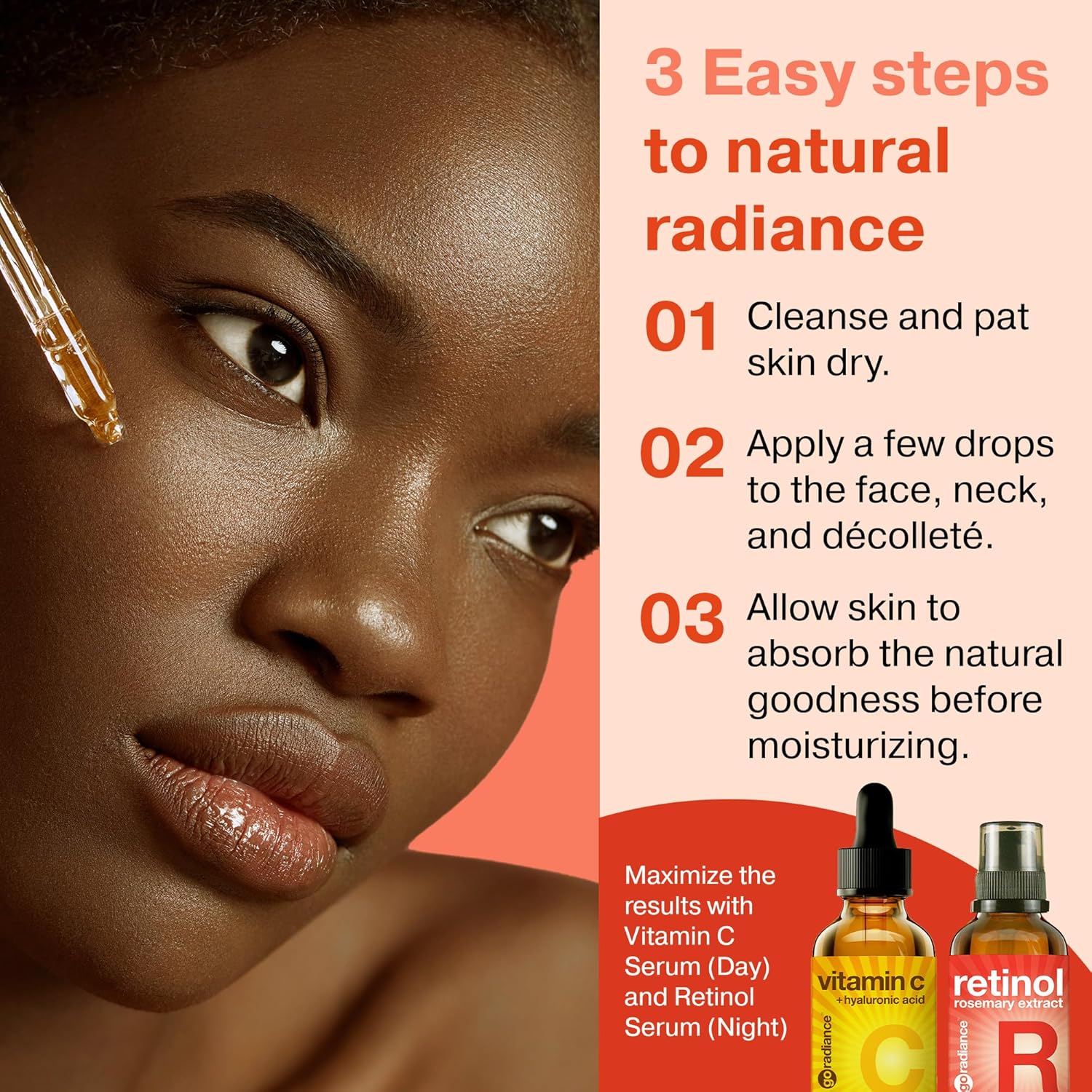 2oz Face Serum with 1% Retinol for Dark Spots and Anti-Aging, Aloe Vera Infused - Image 5