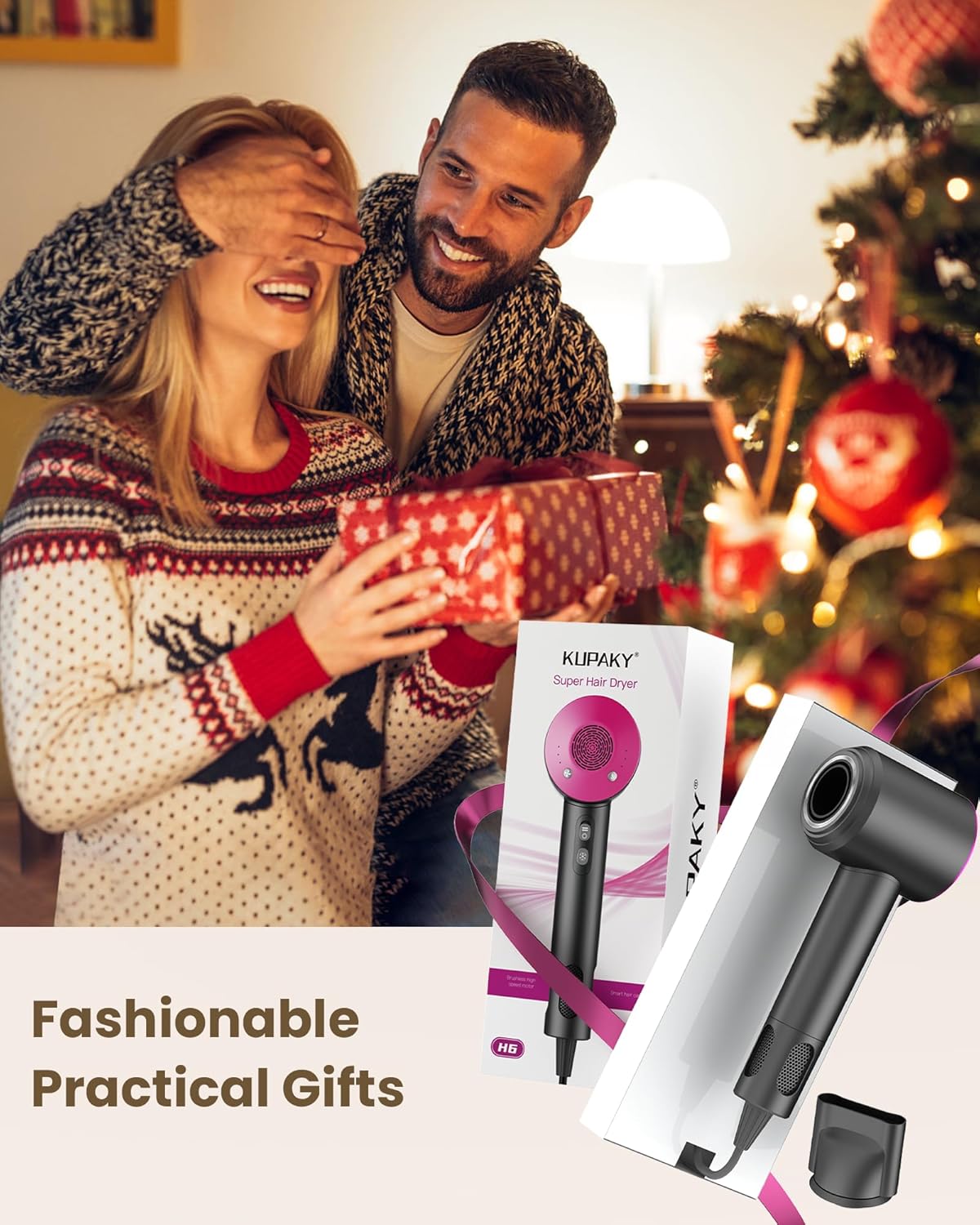 Ionic Professional Hair Dryer 150,000 RPM 3 Heat Settings Magnetic Nozzle - Image 6
