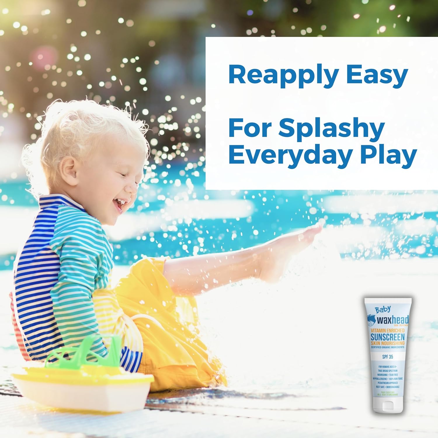 Waxhead Baby Sunscreen SPF 35 Non-nano Zinc Oxide Lotion 4 oz for Babies and Toddlers - Image 5