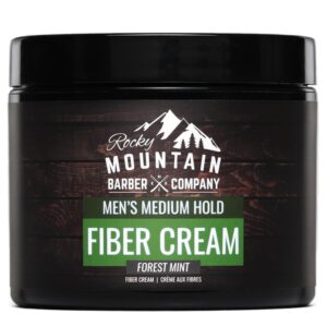 Men’s Fiber Hair Cream - Classic Hair Styling Product with Medium Hold & Shine for Modern and Classic Hairstyles - No Artificial Fragrance - For All Hair Types - Easy to Wash Out - 4 oz
