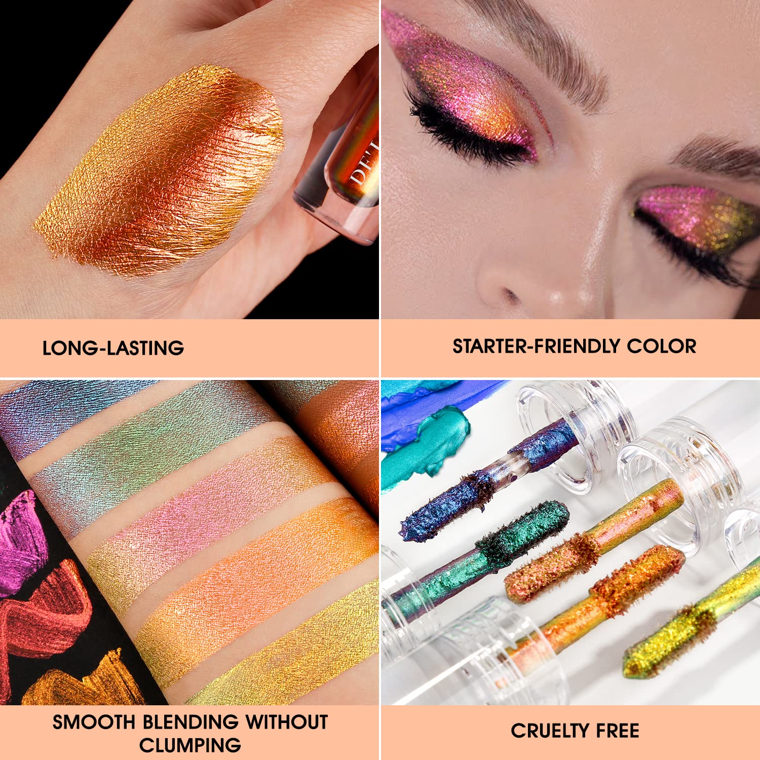 GALAXY #05 Liquid Glitter Eyeshadow, Multichrome Purple Blue Chameleon, Long Lasting Sparkle - Image 4