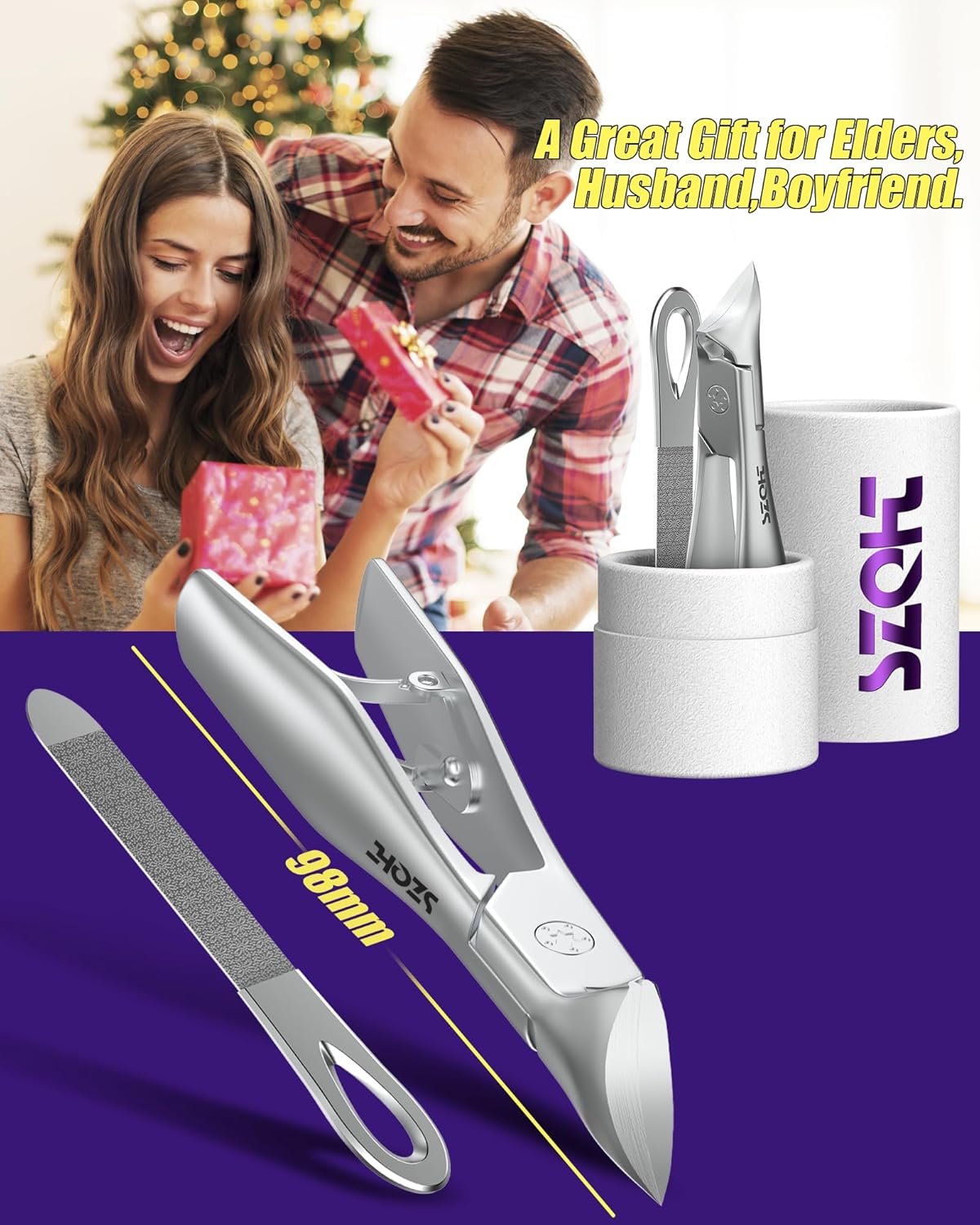 SZQHT Heavy-Duty Toenail Clippers for Thick Ingrown Nails Ultra Wide Jaw 13mm - Image 7
