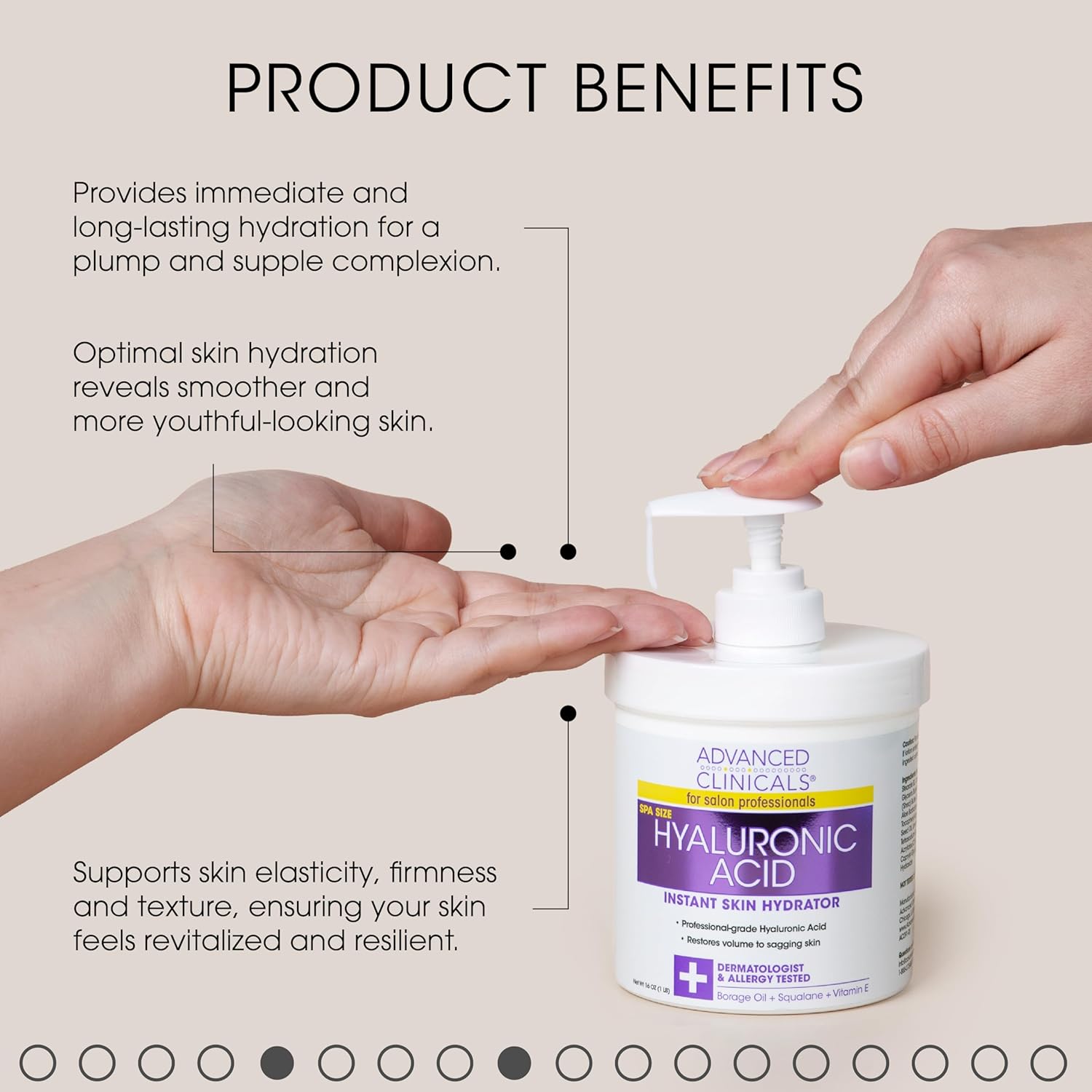 Advanced Clinicals Hyaluronic Acid Hydrating Cream & Retinol Firming Cream Set, 2oz Each - Image 8