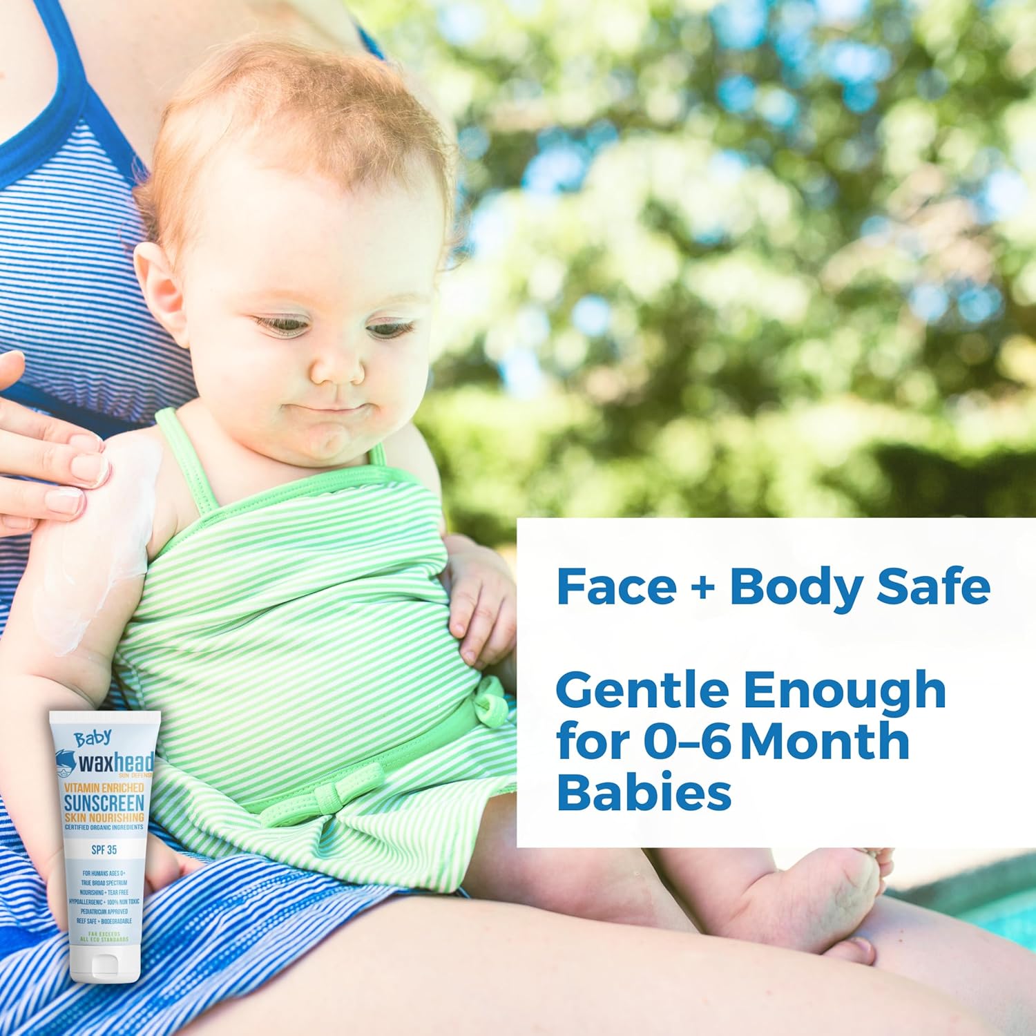 Waxhead Baby Sunscreen SPF 35 Non-nano Zinc Oxide Lotion 4 oz for Babies and Toddlers - Image 2