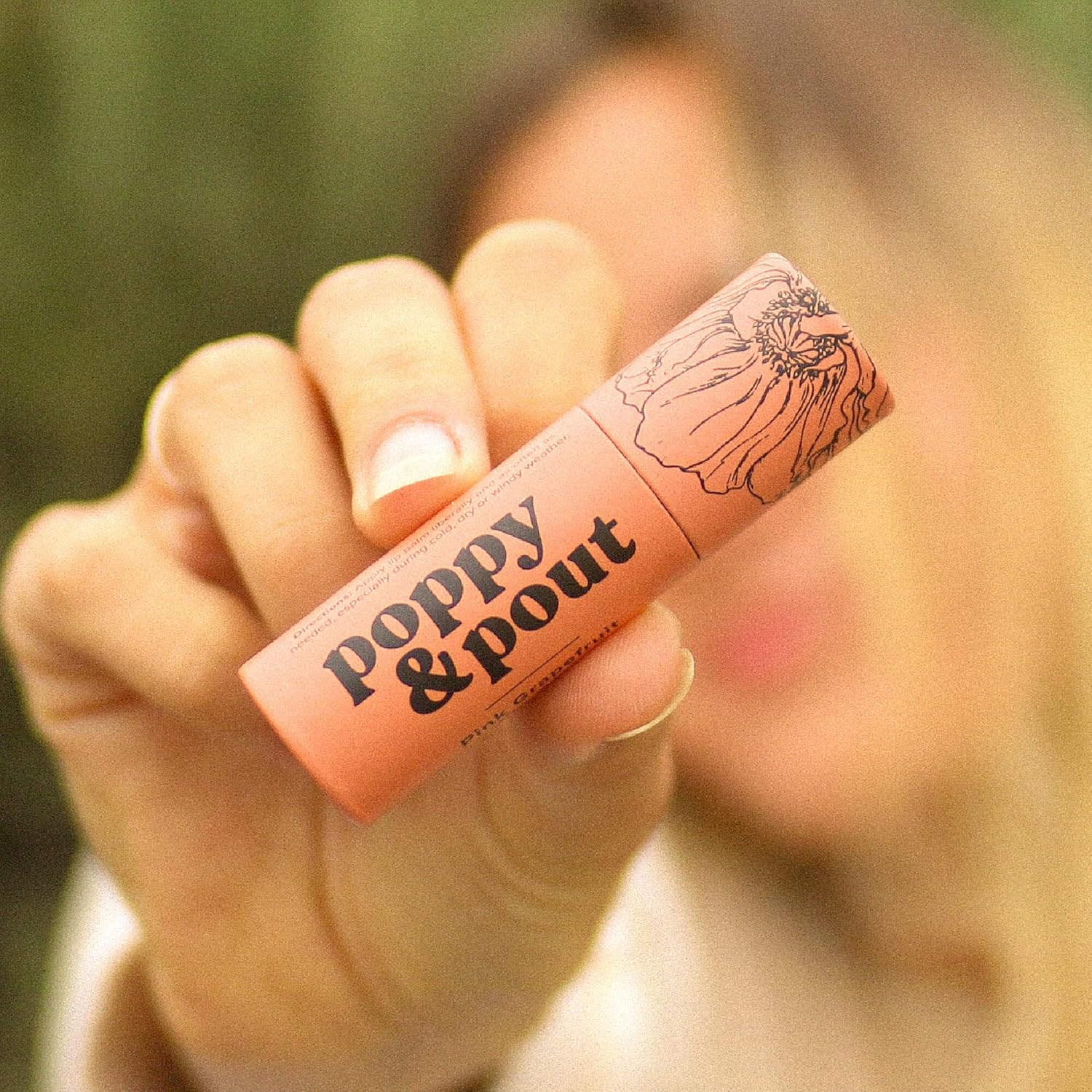 Poppy & Pout Jumbo Pink Grapefruit Lip Balm 0.5 oz | All Natural, Cruelty-Free, Hydrating - Image 3