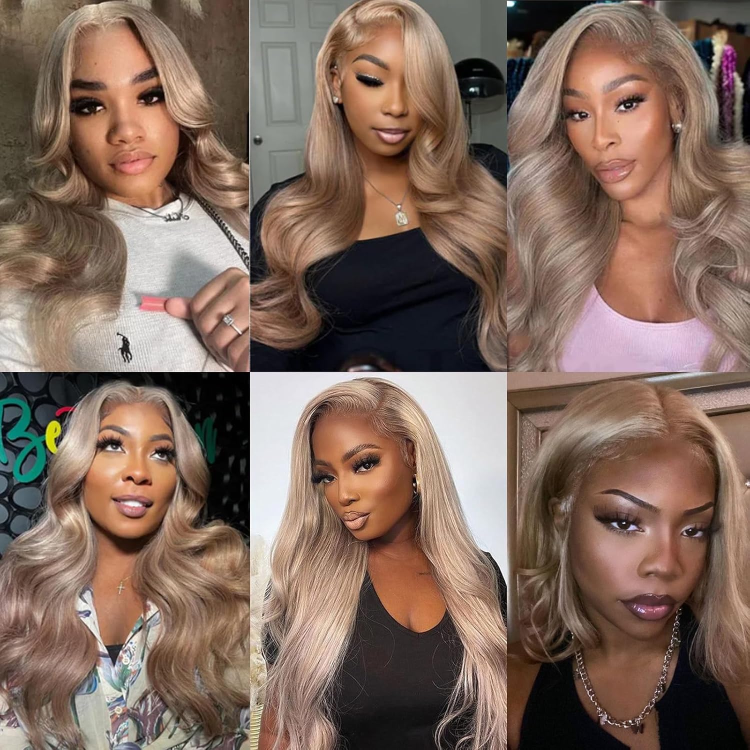 24-Inch Ash Blonde HD Lace Front Wig for Women, 180% Density, Pre-Plucked with Baby Hair - Image 5