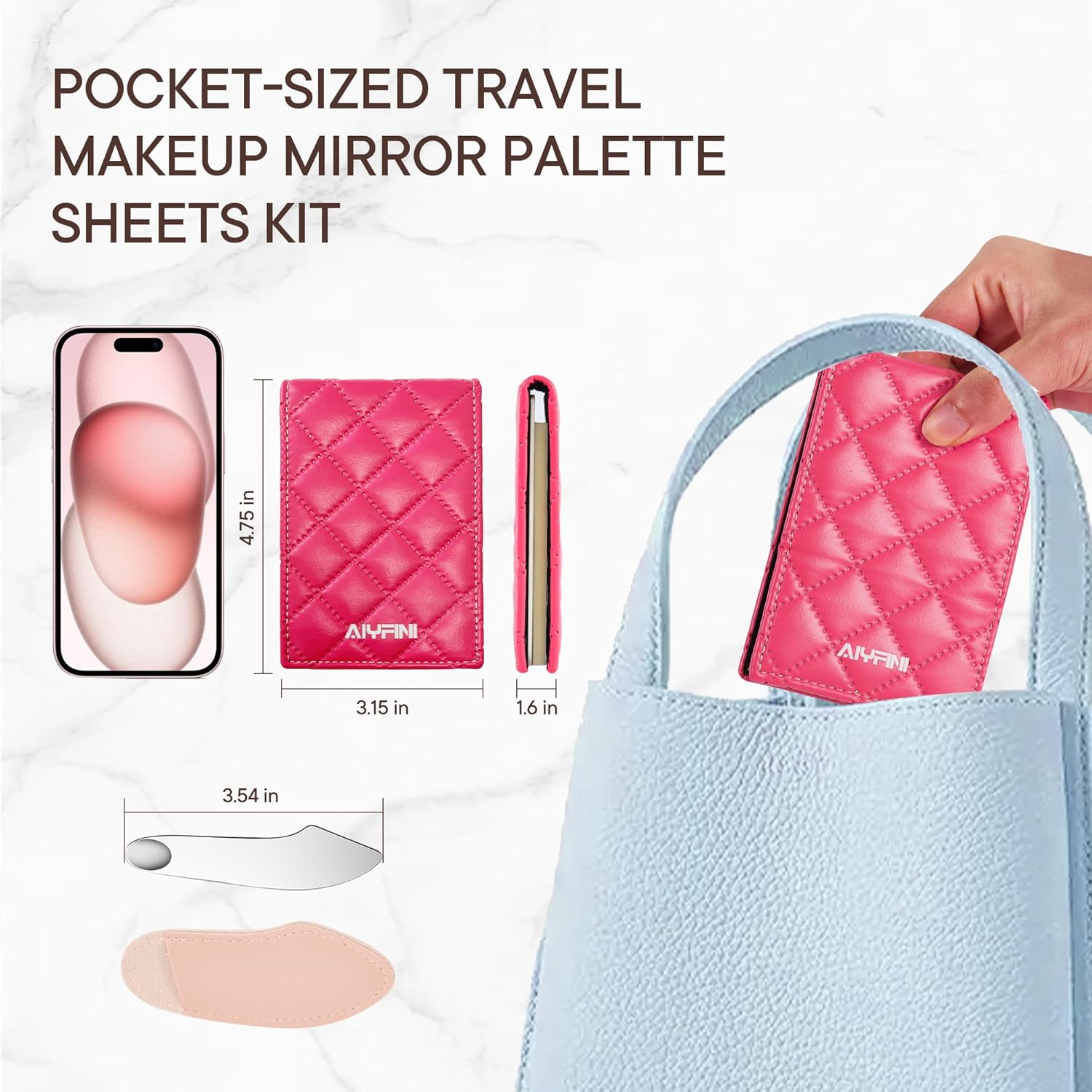 Professional Makeup Artist Foundation Cream Mixing Palette Kit with Travel Mirror and 100 Disposable Papers - Image 6