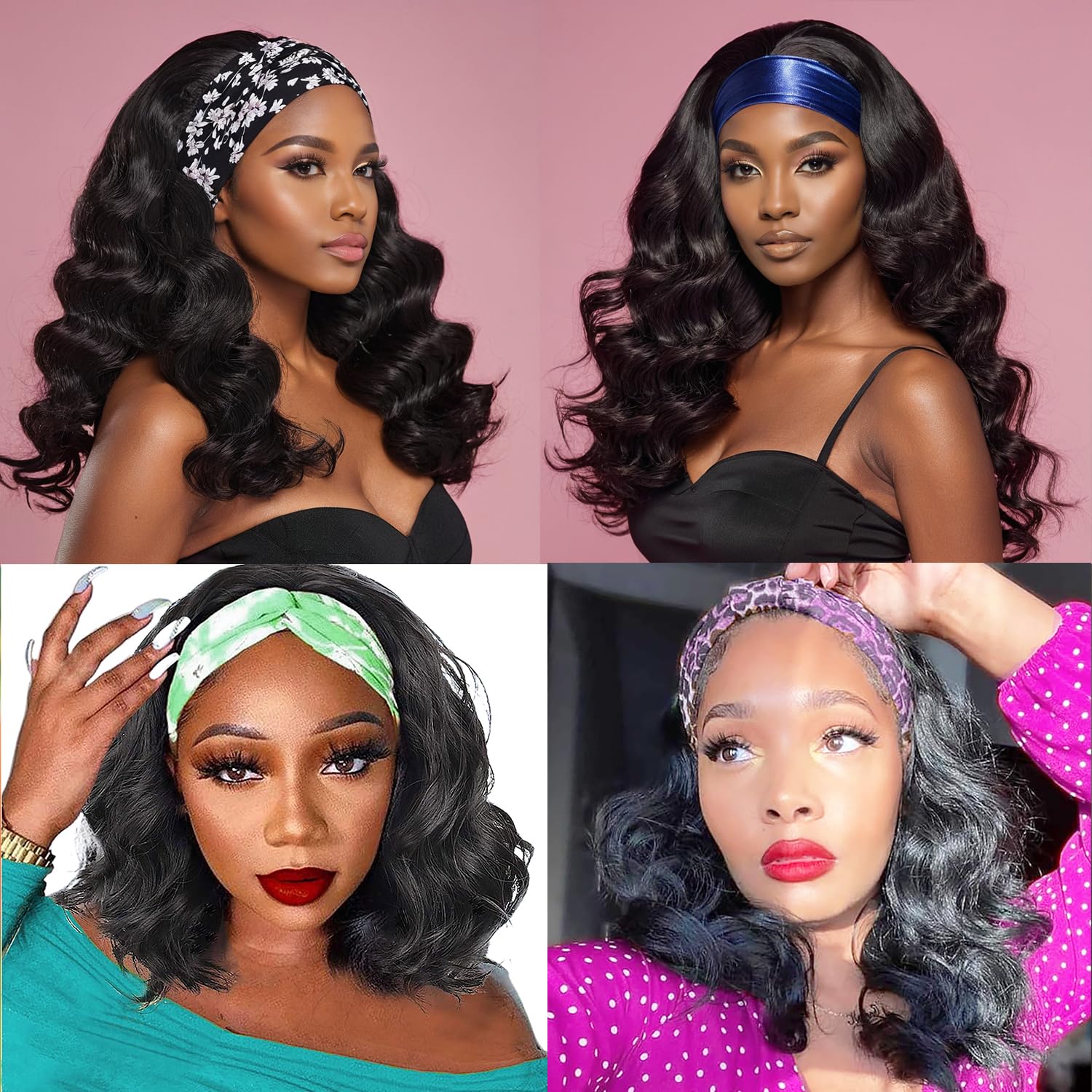 JCL 12 Inch Glueless Body Wave Human Hair Headband Wig for Black Women Natural Color - Image 6
