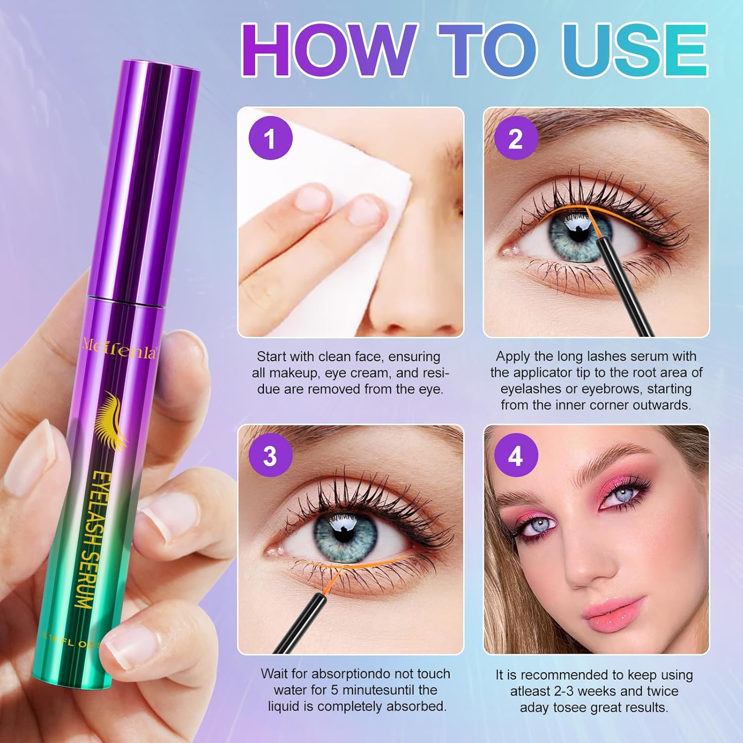 Lash Growth Serum for Thicker Fuller Longer Lashes Sensitive Eyes Gentle Formula - Image 8