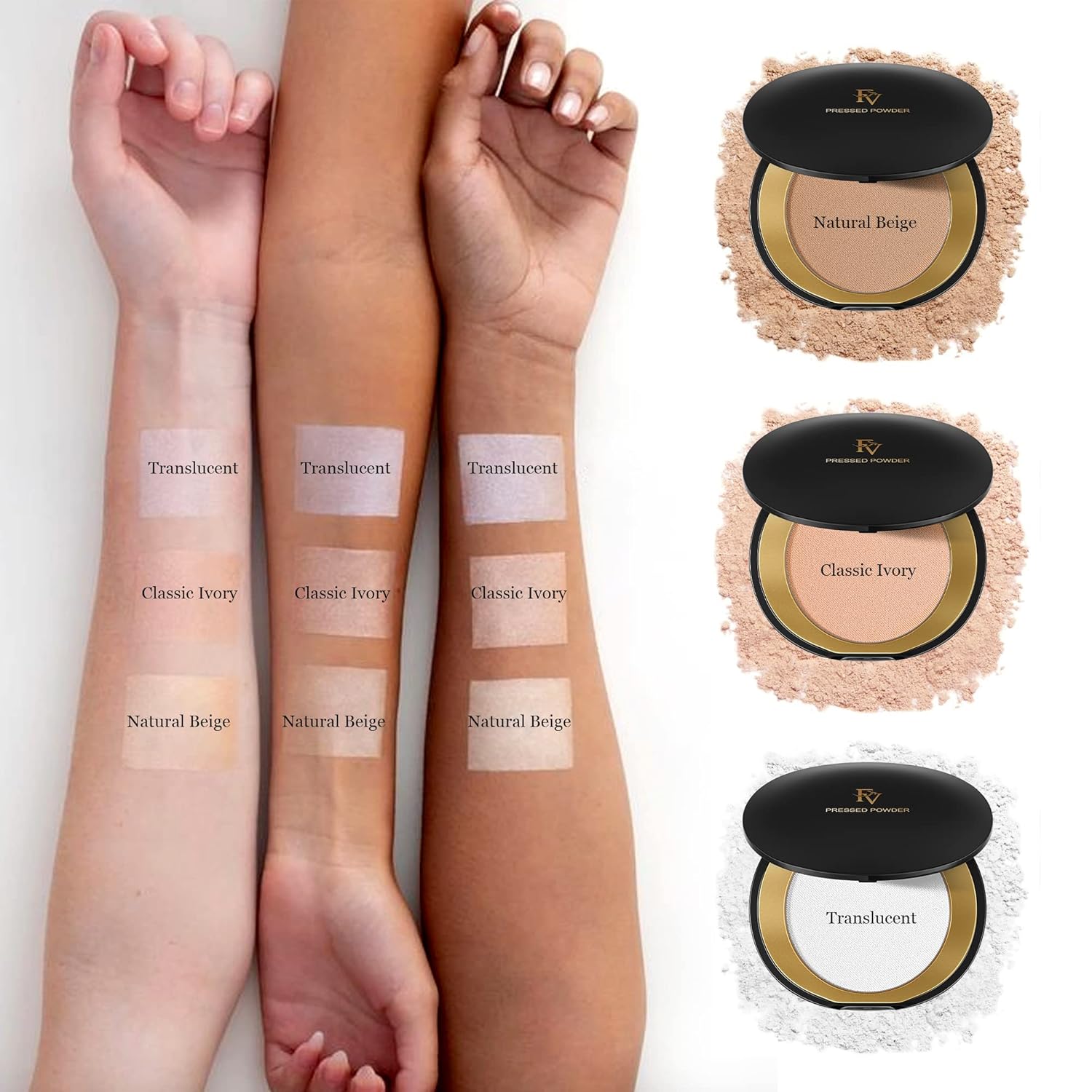 FV Translucent Oil-Control Pressed Face Powder for Light to Tan Skin 0.28 Oz - Image 5