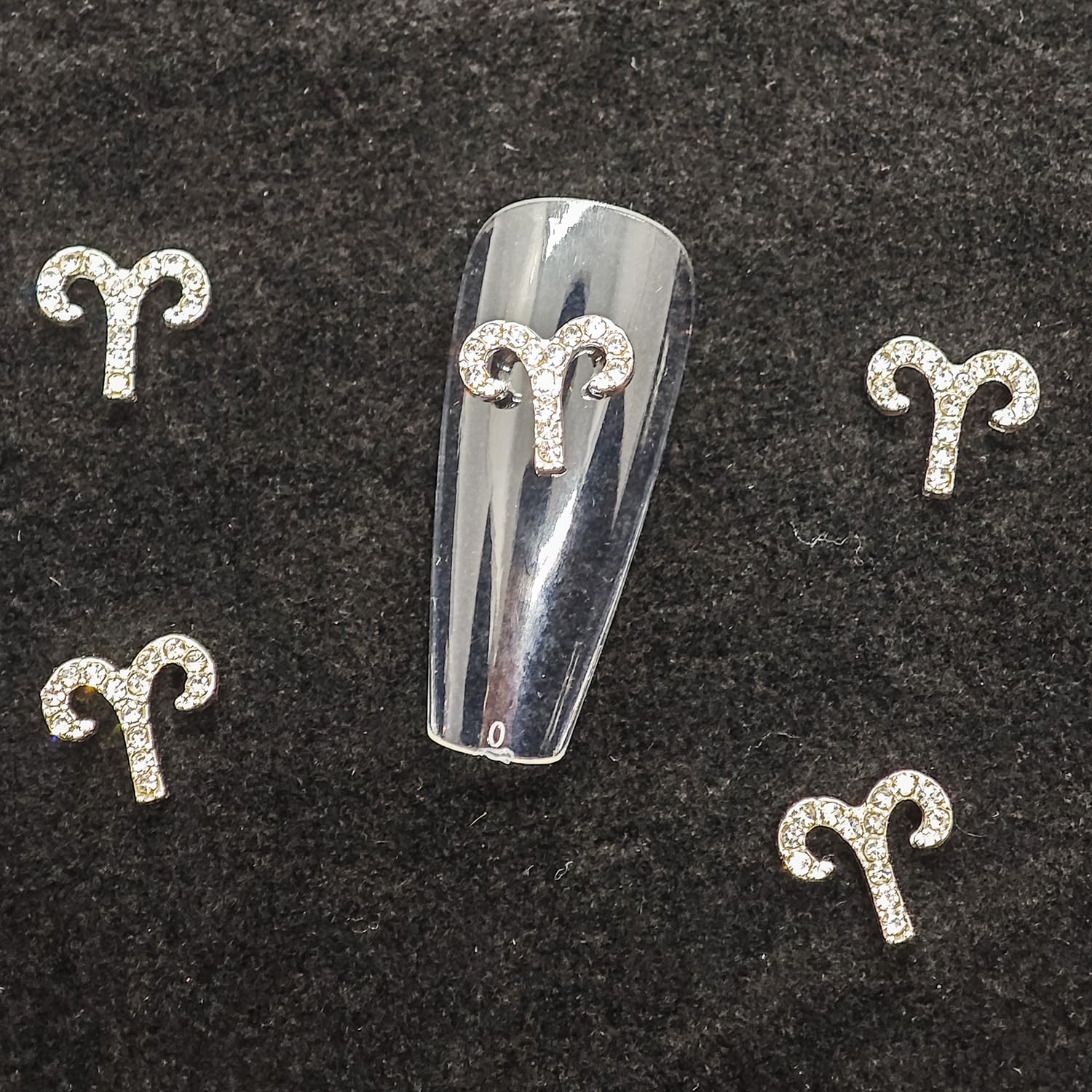 15pcs 3D Silver Zodiac Aries Nail Charms with 5 Signs and 10 Letter Studs for DIY Crafts - Image 5