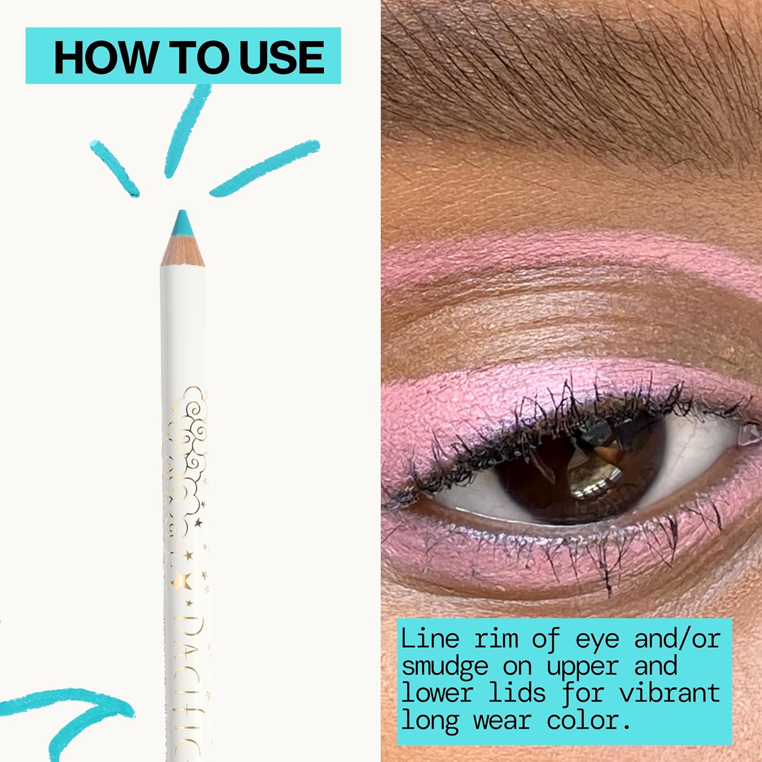 Pacifica Pastel Ocean Blue Waterproof Eyeliner Pencil Longwear Vegan 0.04 oz - Image 5
