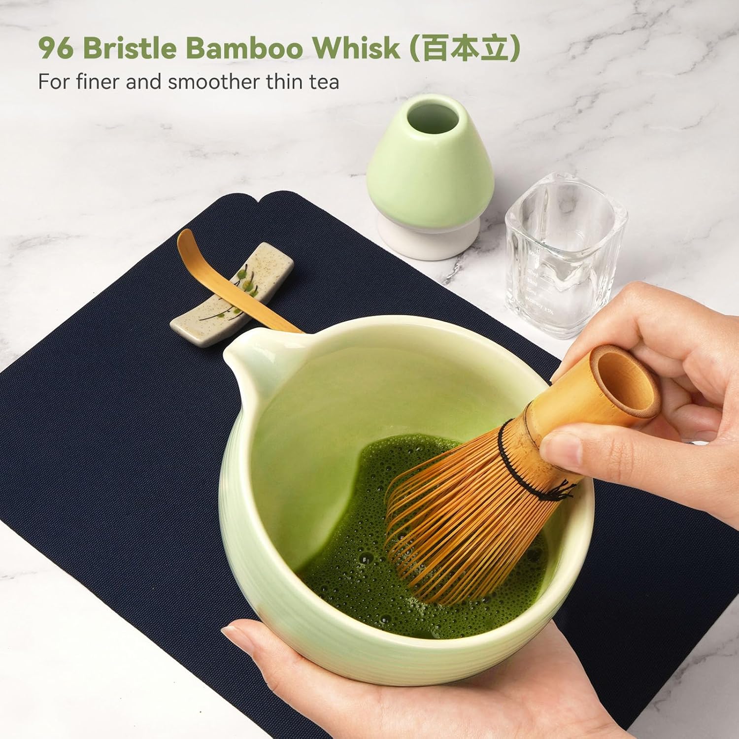 10-Piece Matcha Kit Set with Spouted Bowl, Whisk, and Spoon for Authentic Tea Making - Image 4